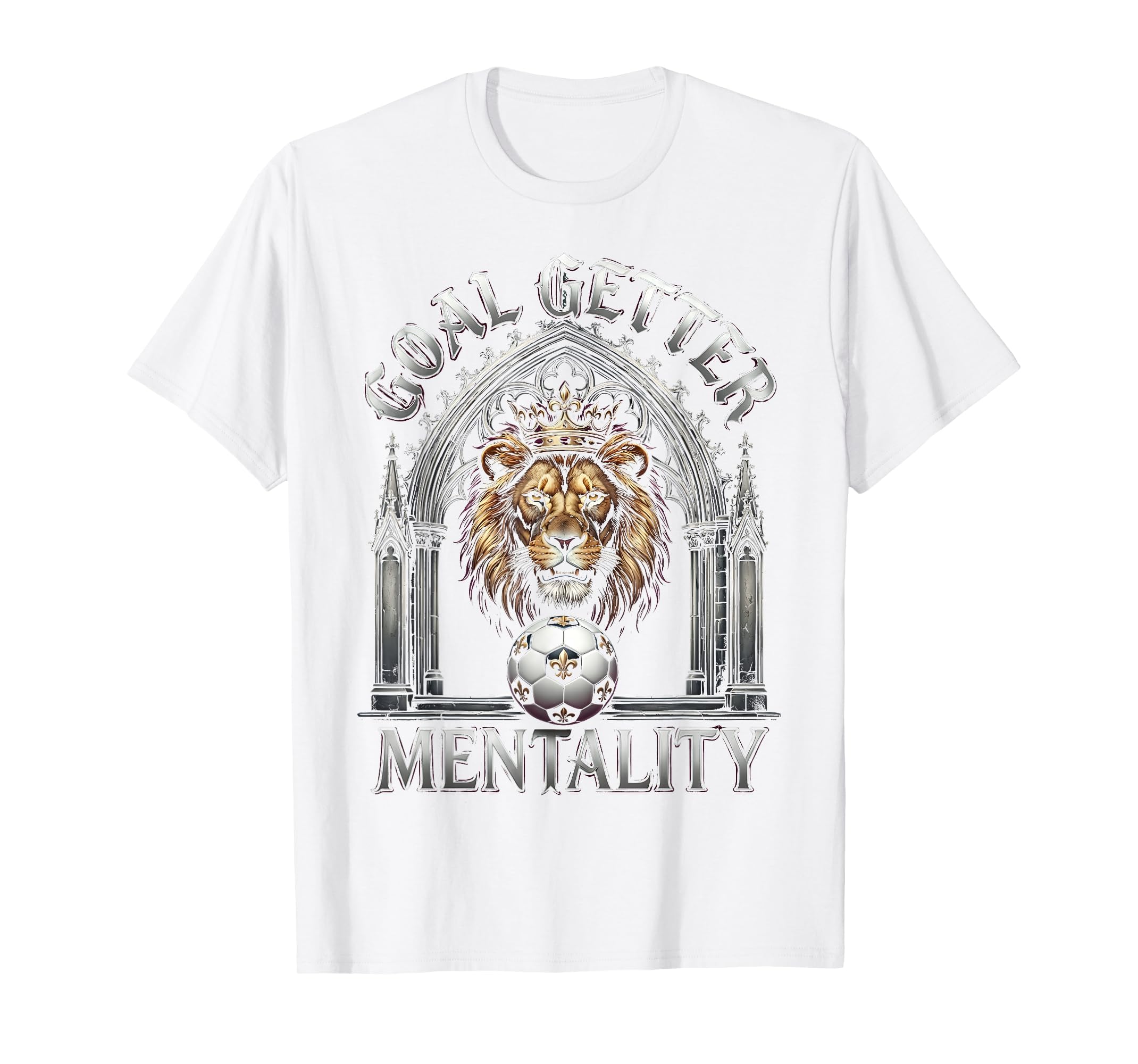 Goal Getter Mentality Womens Soccer T-Shirt - Minimalist Print for Adults - T-Shirt, Sweatshirt, Hoodie