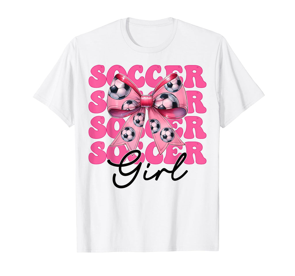 Womens Coquette Bow Ribbon Soccer Hoodie - Aesthetic Graphic Men Women - T-Shirt, Sweatshirt, Hoodie