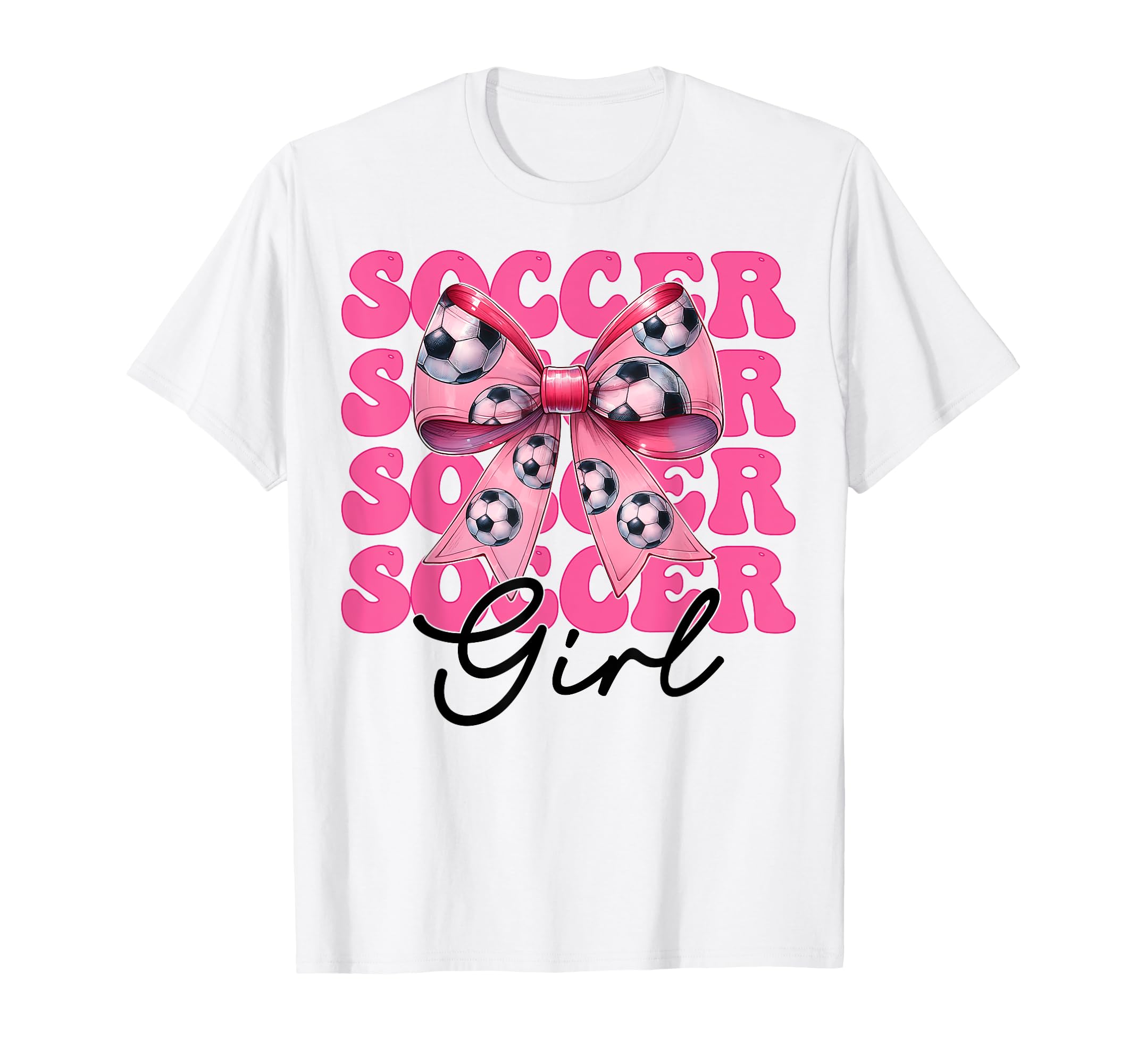 Womens Coquette Bow Ribbon Soccer Hoodie - Aesthetic Graphic Men Women - T-Shirt, Sweatshirt, Hoodie