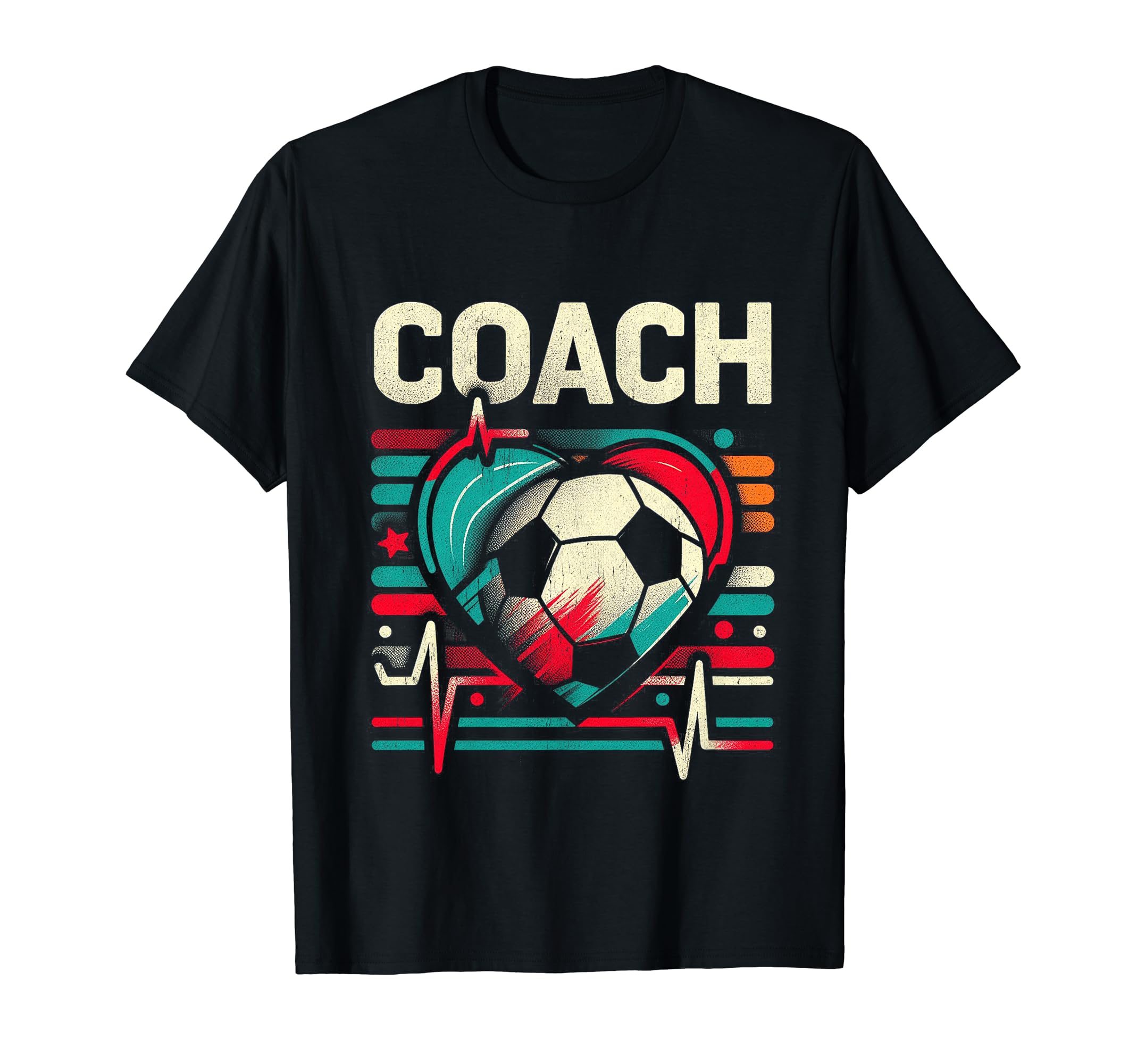 Soccer Coach Training Heart Beat T-Shirt - Unique Graphic Men Women - T-Shirt, Sweatshirt, Hoodie