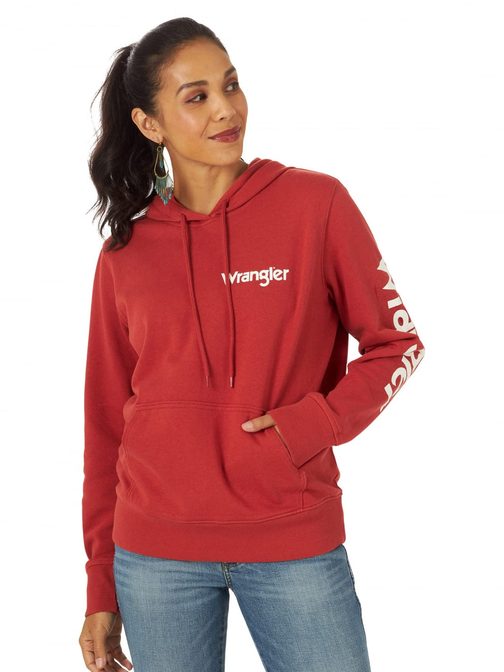 Wrangler Womens Logo Hoodie - Unique Graphic Unisex - T-Shirt, Sweatshirt, Hoodie