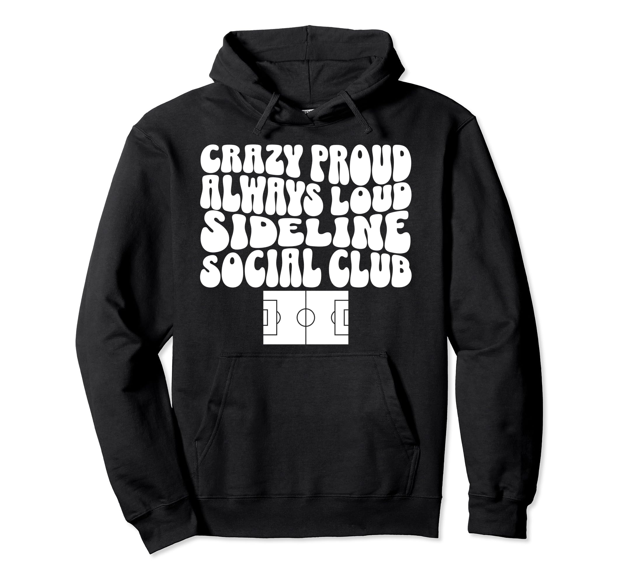 Sideline Social Club Soccer Field Soccer Mom Hoodie - Graphic Print Unisex - T-Shirt, Sweatshirt, Hoodie