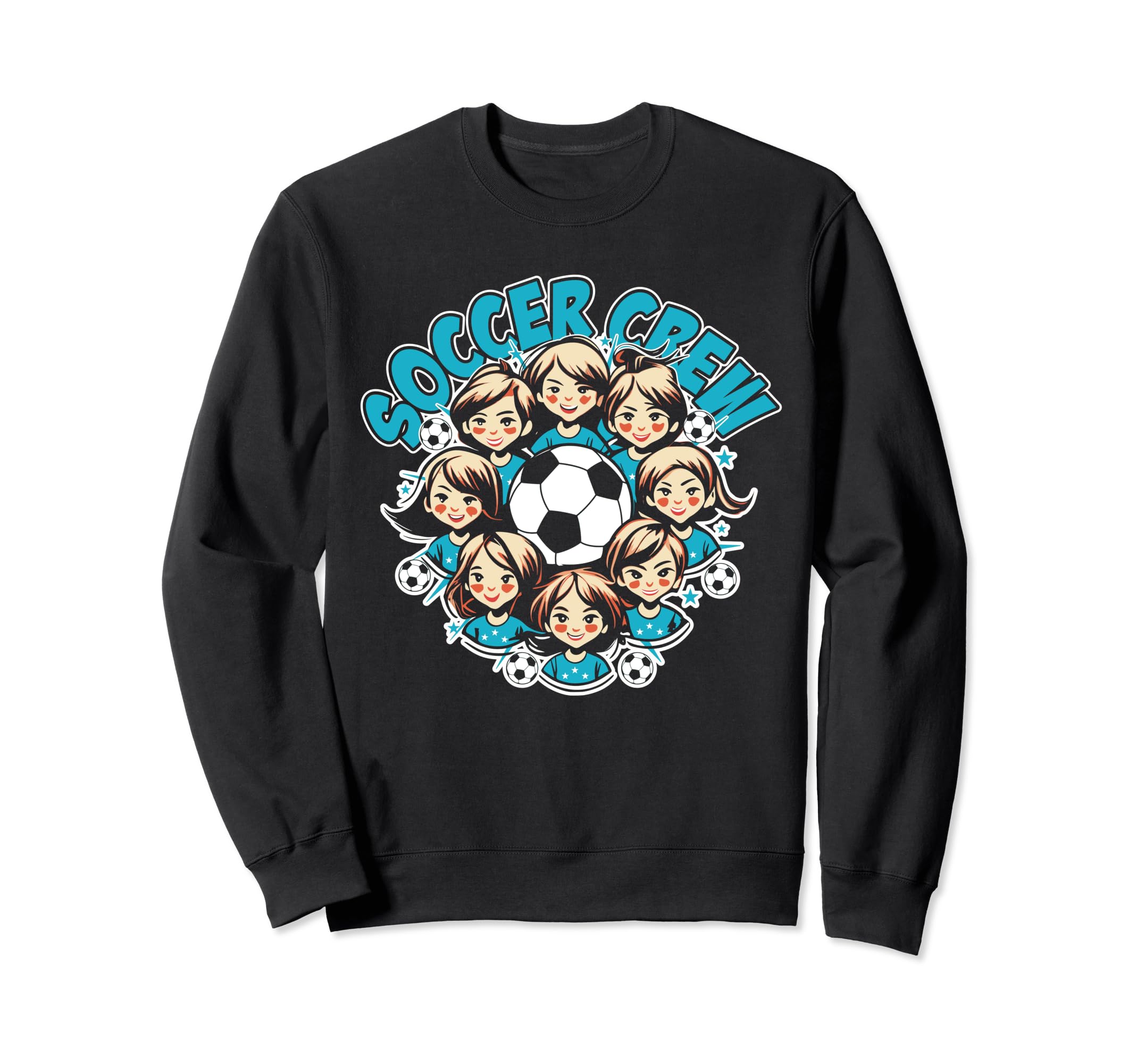 Soccer Ladies Crew Soccer Team Sweatshirt - Custom Art Print for Adults - T-Shirt, Sweatshirt, Hoodie