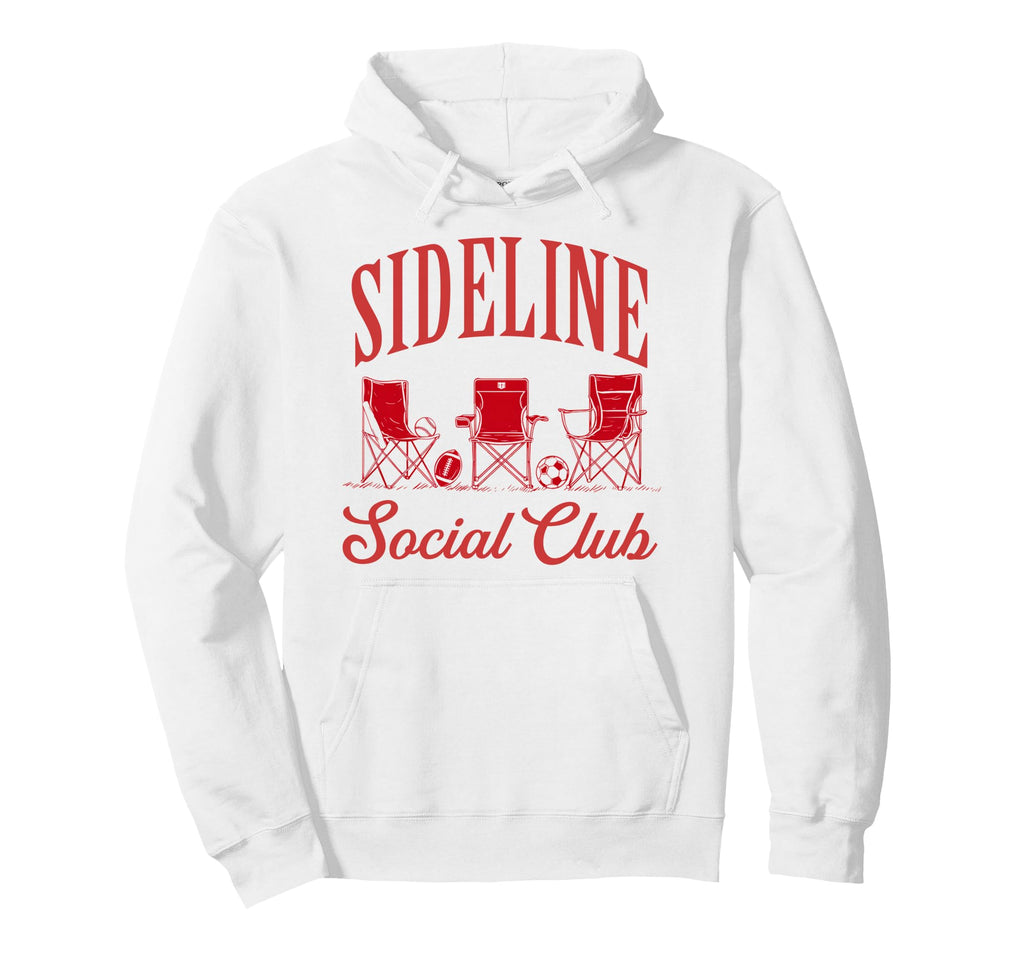 Sideline Social Club Soccer Hoodie - Fun Novelty Design Unisex - T-Shirt, Sweatshirt, Hoodie