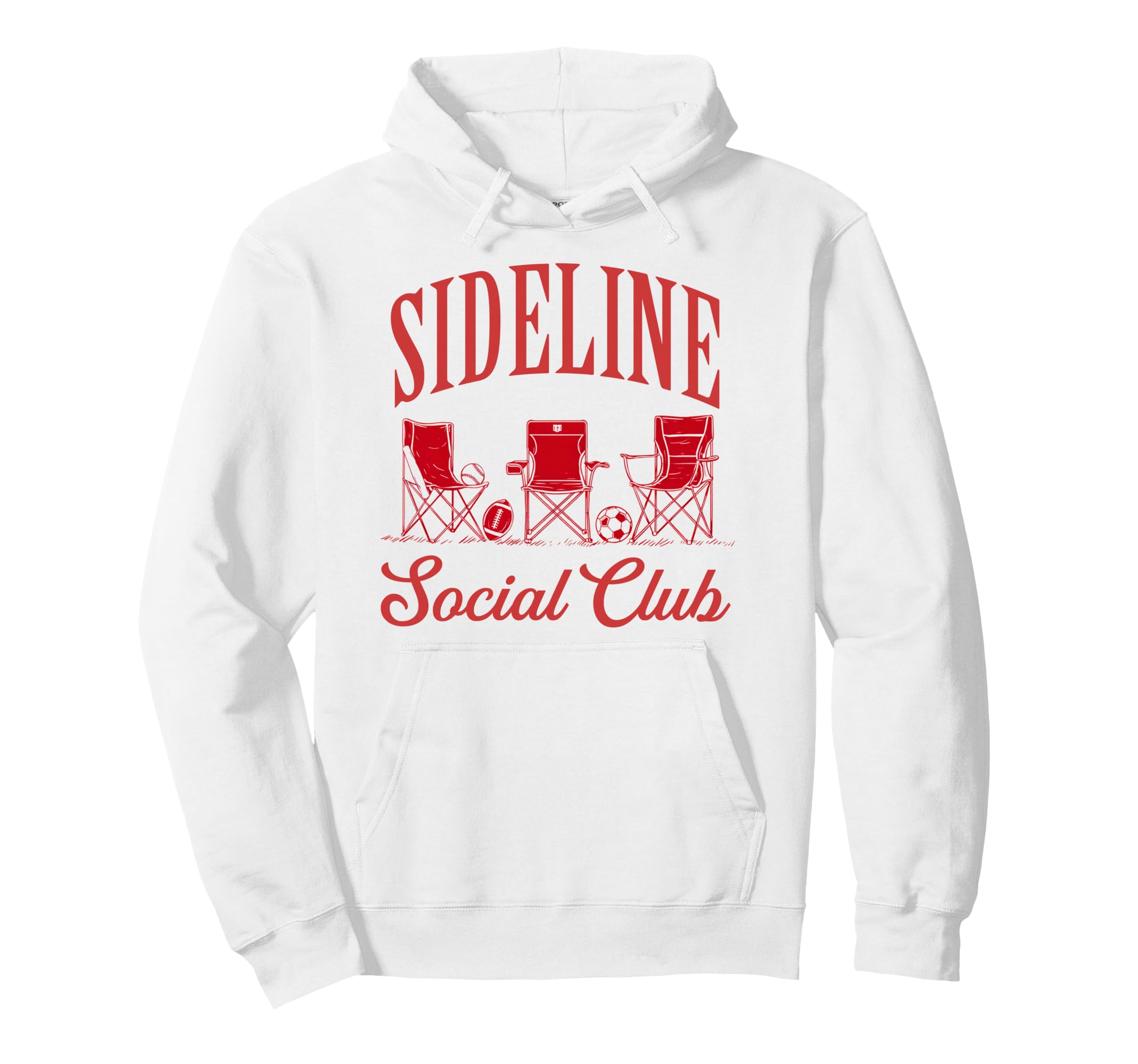 Sideline Social Club Soccer Hoodie - Fun Novelty Design Unisex - T-Shirt, Sweatshirt, Hoodie