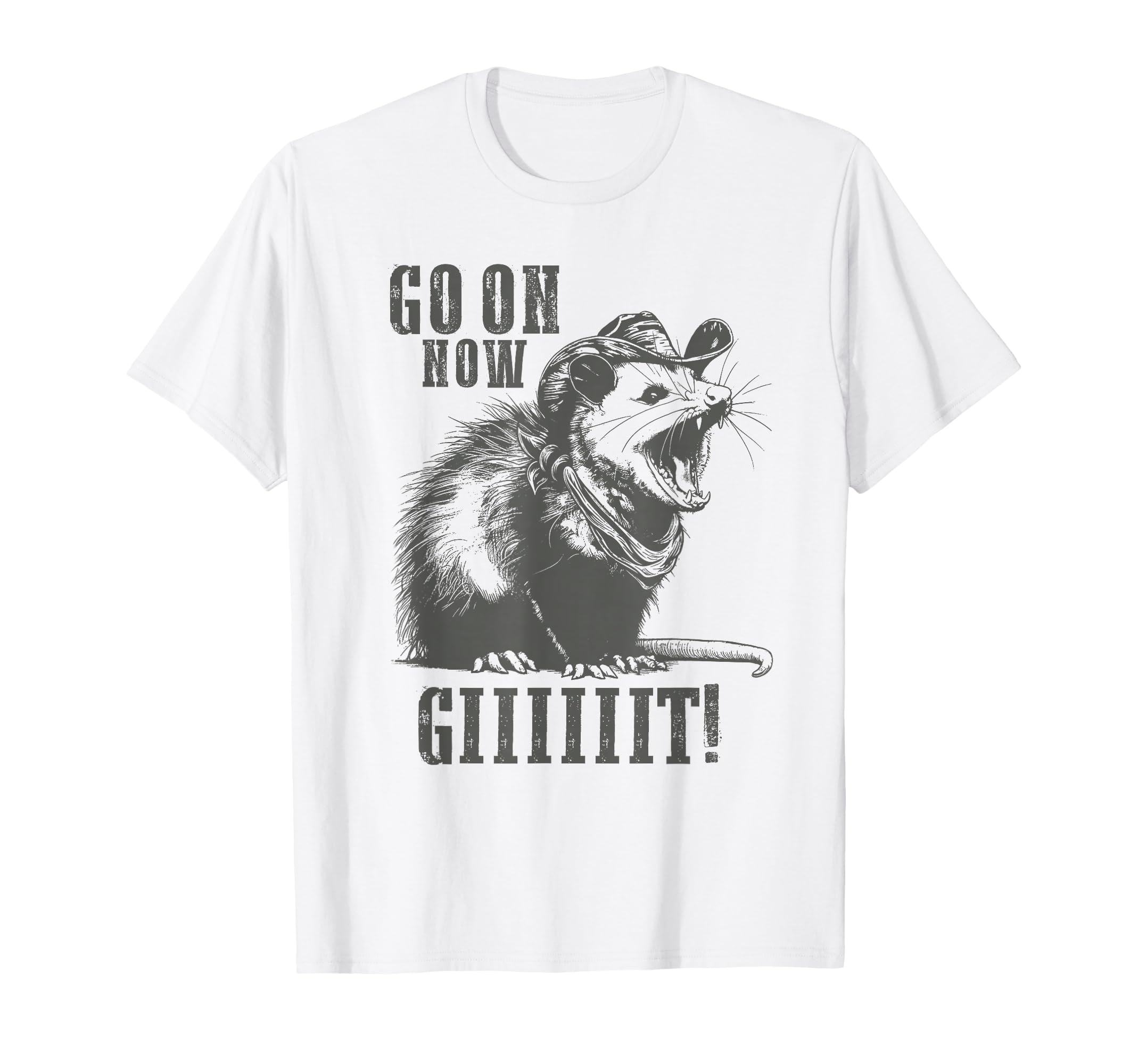 Cowboy Opossum Go Now Git Western Opossum T-Shirt - Trendy Graphic Unisex - T-Shirt, Sweatshirt, Hoodie