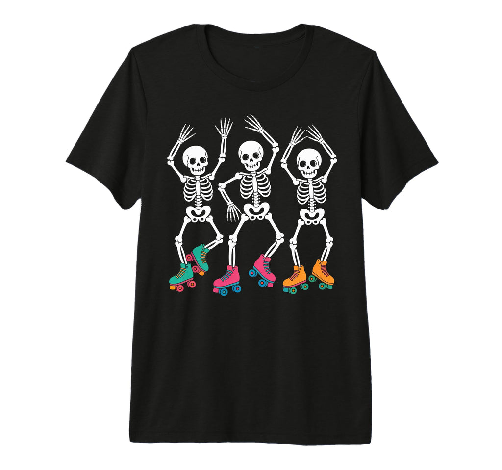 Dancing Skeleton Roller Skate Roller T-Shirt - Aesthetic Graphic Unisex - T-Shirt, Sweatshirt, Hoodie