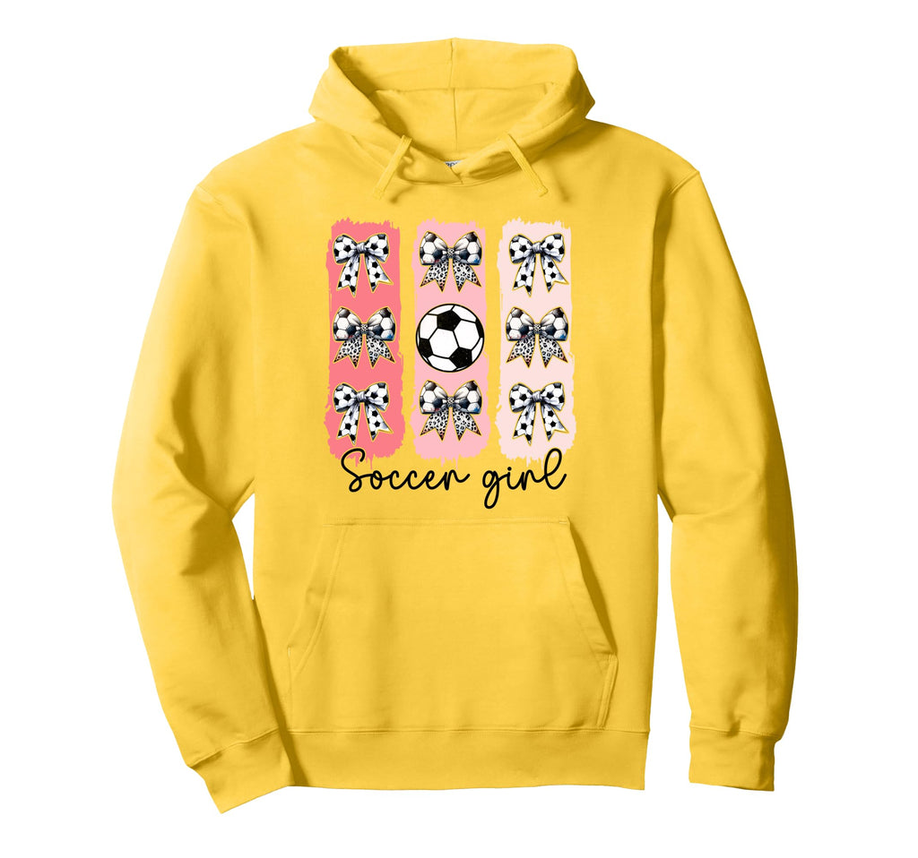Soccer Coquette Bow Soccer Soccer Hoodie - Casual Everyday Wear Unisex - T-Shirt, Sweatshirt, Hoodie