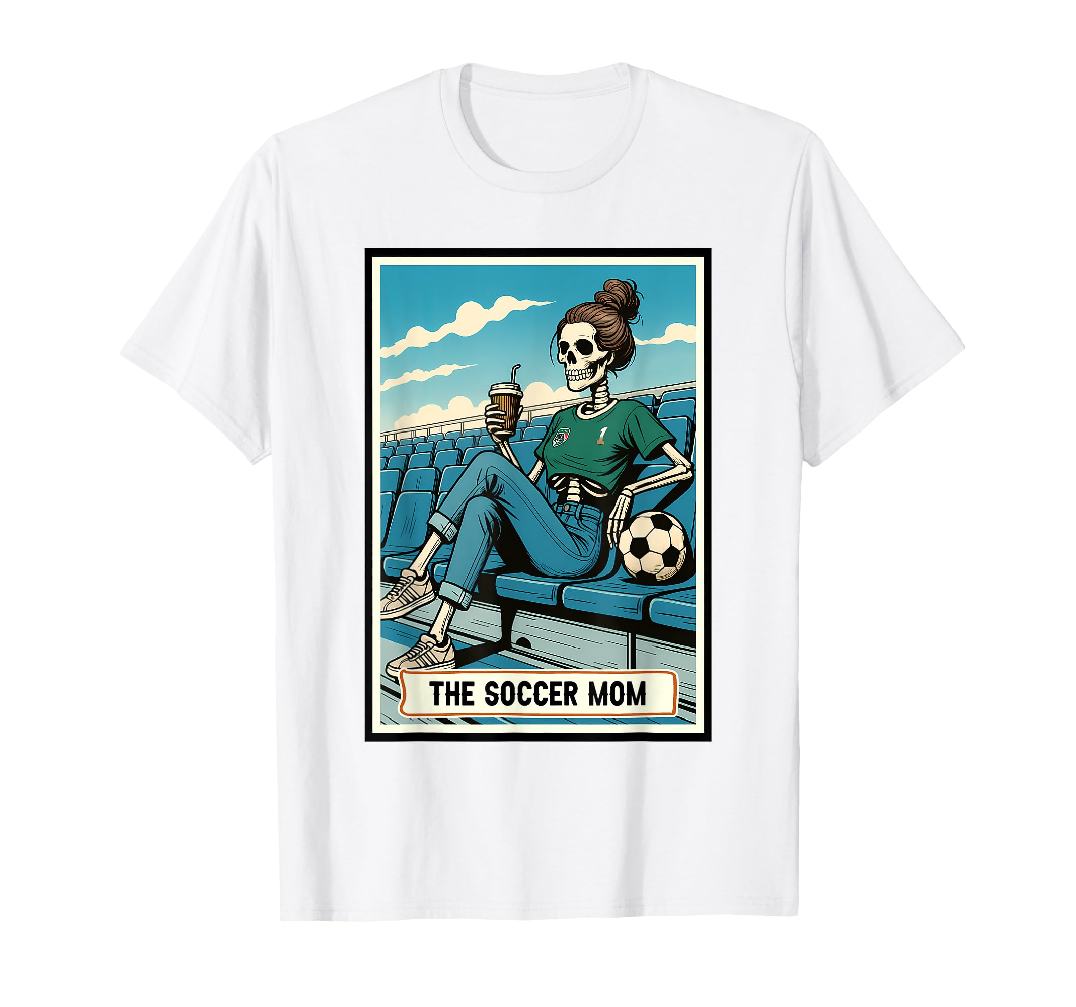 Soccer Mom Life Game Day Skeleton T-Shirt - Unique Graphic for Adults - T-Shirt, Sweatshirt, Hoodie