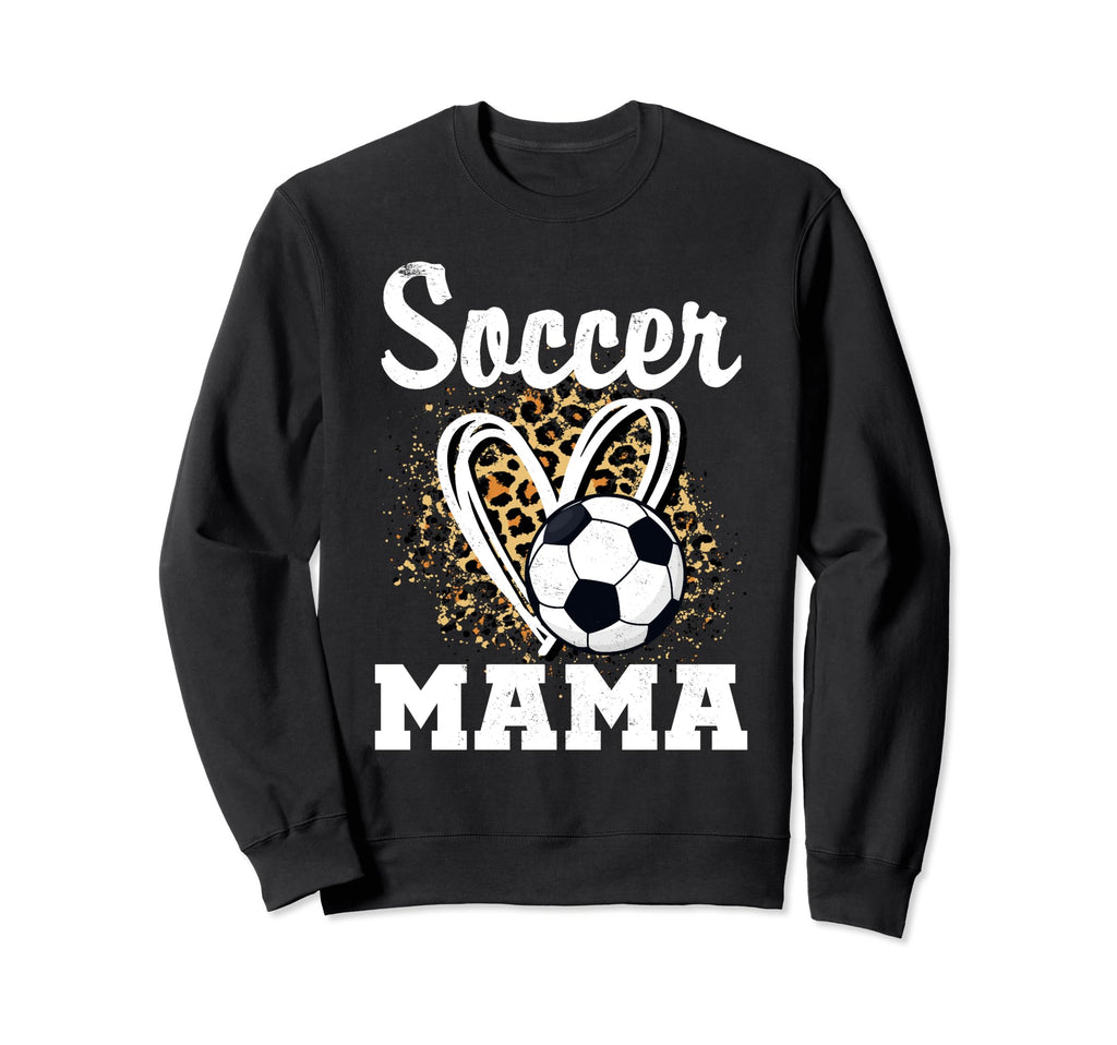 Soccer Mama Leopard Heart Sweatshirt - Minimalist Print for Adults - T-Shirt, Sweatshirt, Hoodie