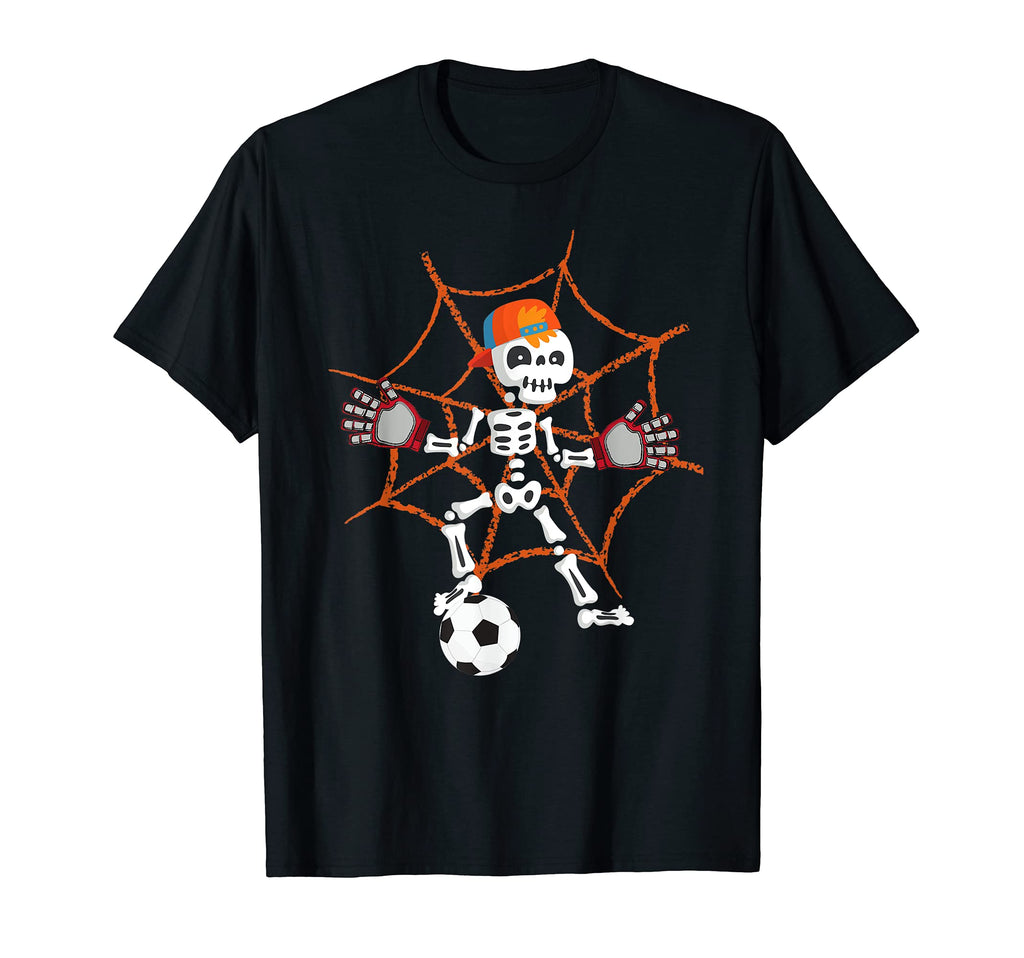 Goalkeeper Soccer Skeleton Halloween Soccer T-Shirt - Graphic Print Unisex - T-Shirt, Sweatshirt, Hoodie