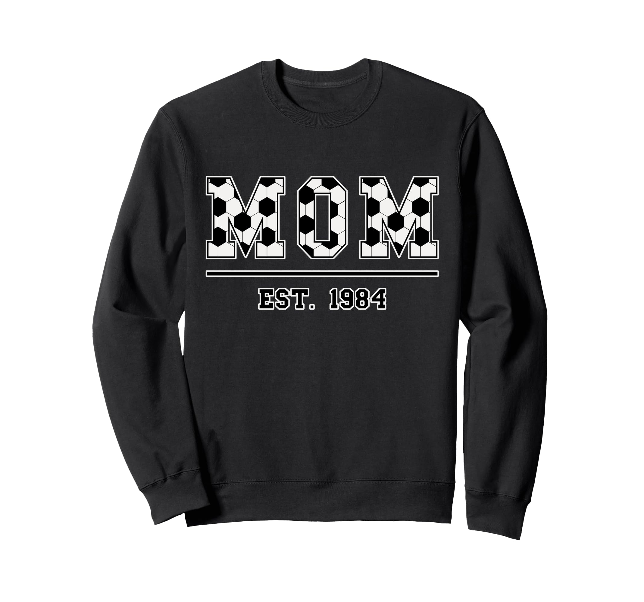 Mom Est 1984 Funny Sports Year Sweatshirt - Minimalist Print Men Women - T-Shirt, Sweatshirt, Hoodie