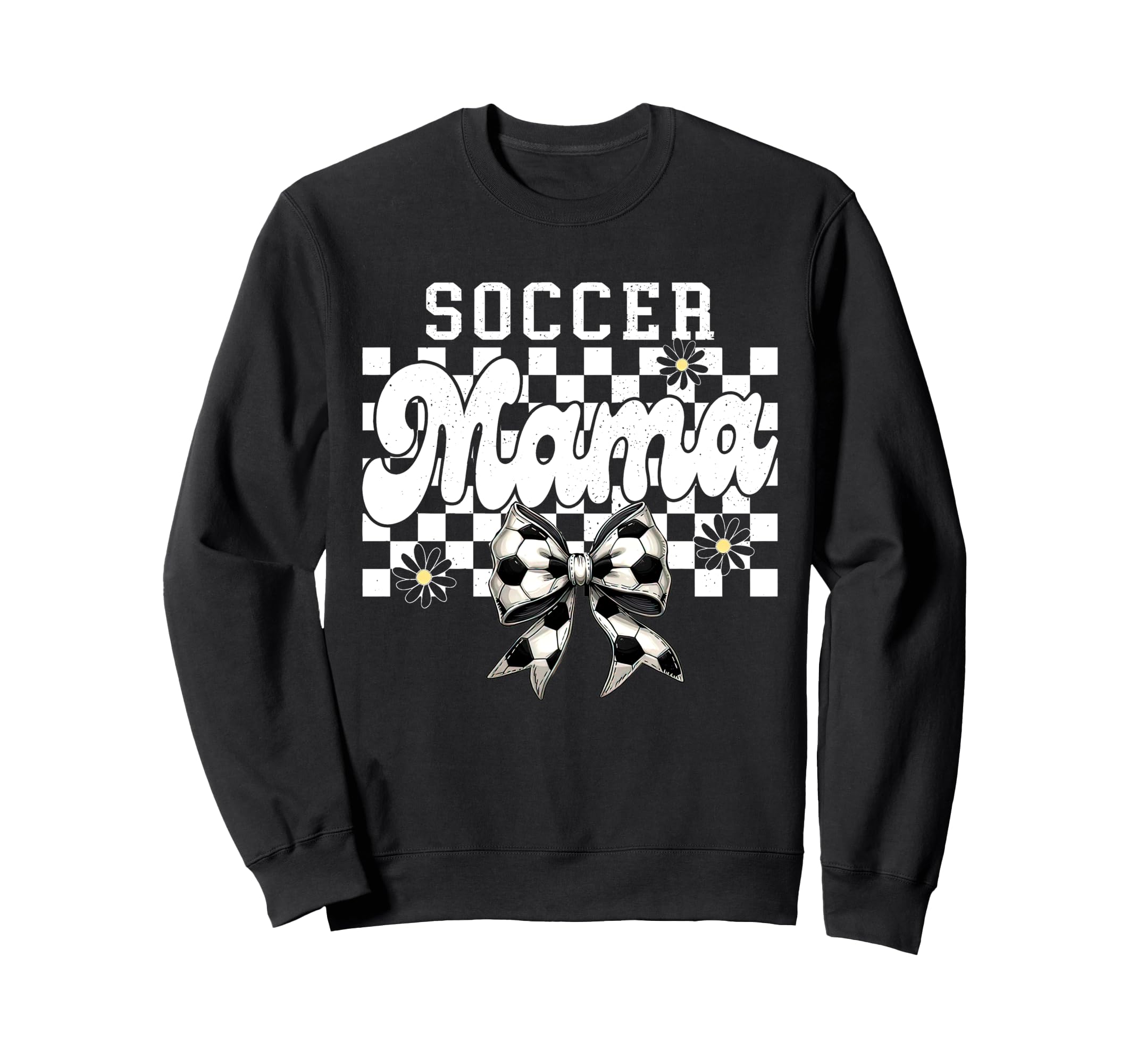 Soccer Mama Checkered Soccer Mom Sweatshirt - Trendy Graphic for Adults - T-Shirt, Sweatshirt, Hoodie