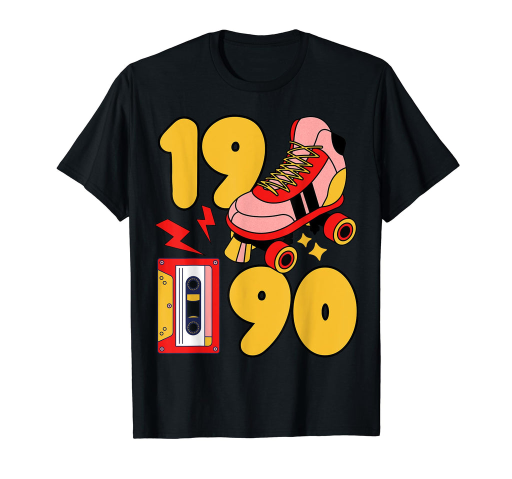90S Vibes Mixed Tapes Roller T-Shirt - Fun Novelty Design for Adults - T-Shirt, Sweatshirt, Hoodie