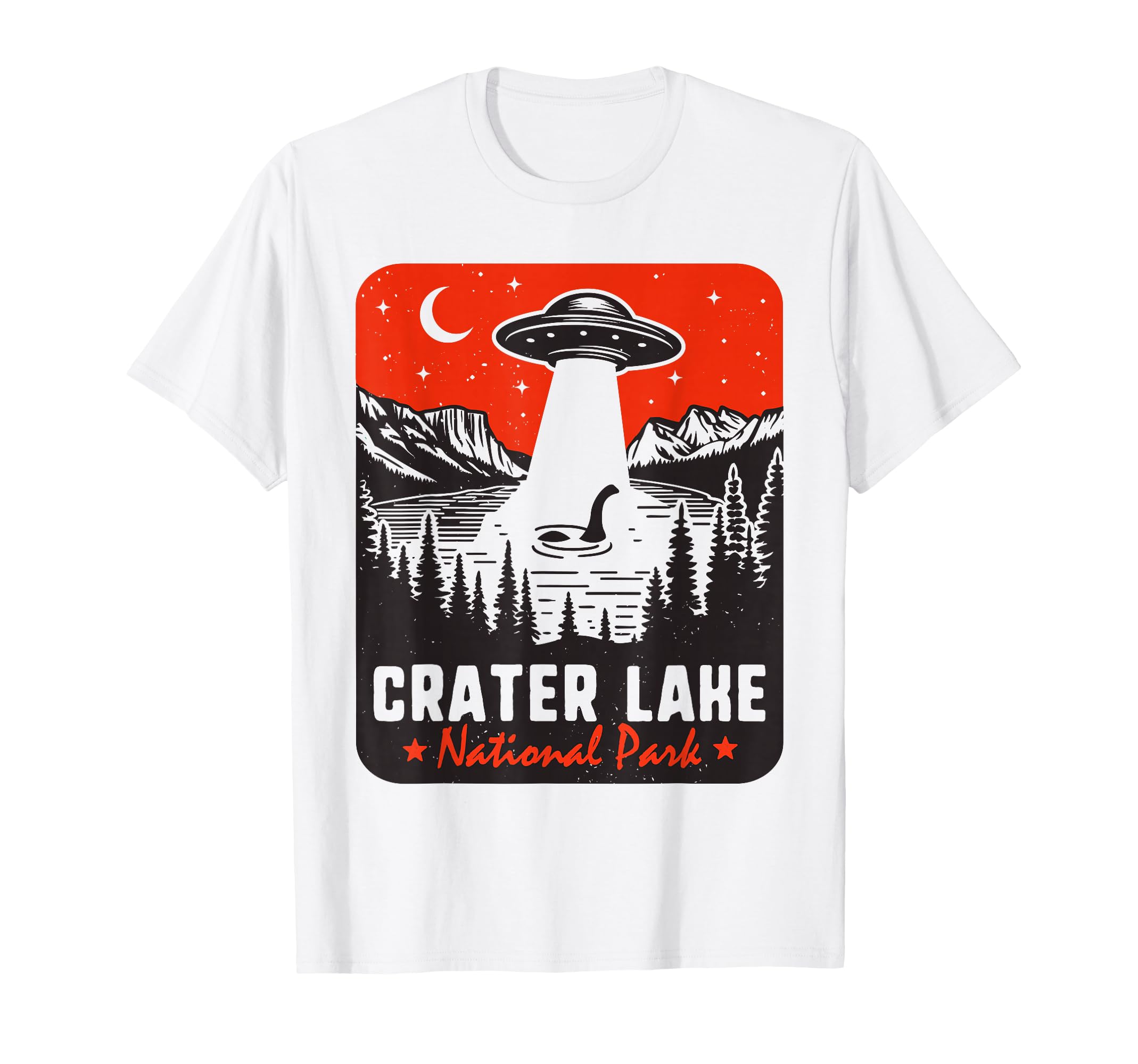 Crater Lake National Park Ufo Loch Ness T-Shirt - Aesthetic Graphic Unisex - T-Shirt, Sweatshirt, Hoodie