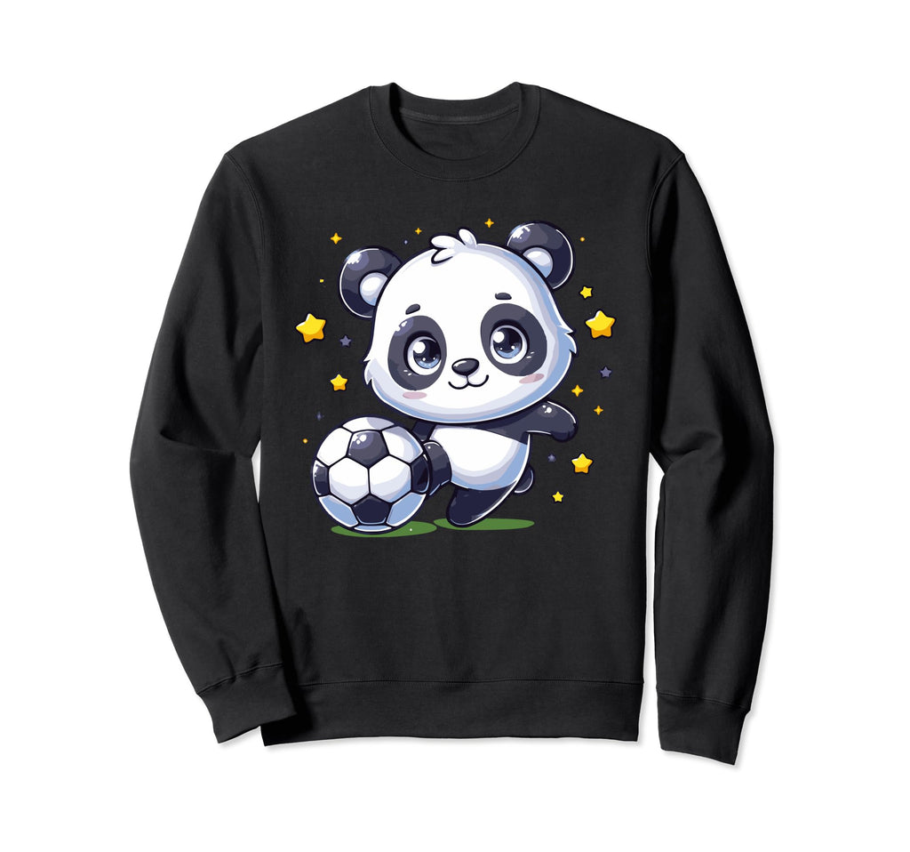Soccer Player Panda Kicking Sweatshirt - Casual Everyday Wear Unisex - T-Shirt, Sweatshirt, Hoodie