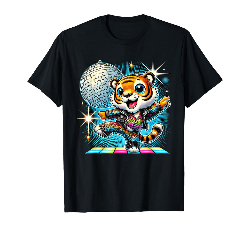 Aesthetic Tiger Disco T-Shirt - Unique Graphic for Adults - T-Shirt, Sweatshirt, Hoodie