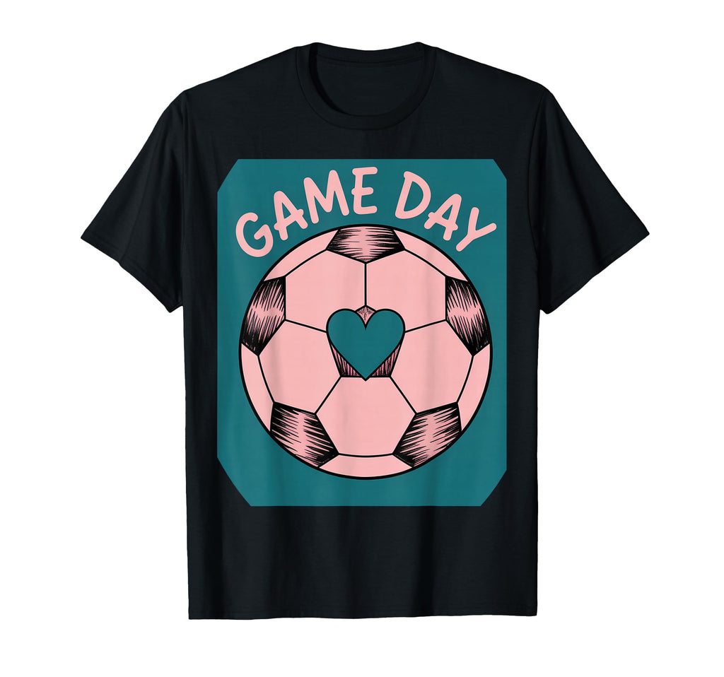 Womens Soccer Game Day Ladies Heart T-Shirt - Fun Novelty Design Unisex - T-Shirt, Sweatshirt, Hoodie