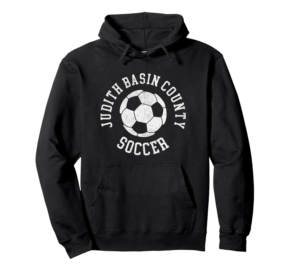 Judith Basin County Soccer Distressed 90S Hoodie - Streetwear Style Unisex - T-Shirt, Sweatshirt, Hoodie