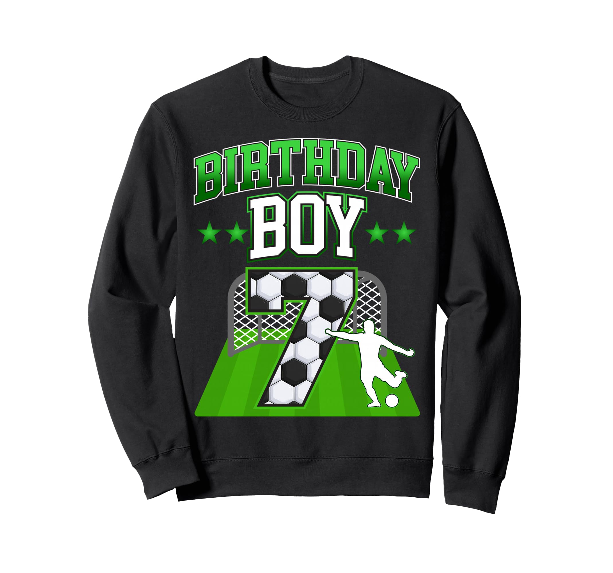 Soccer Themed Birthday Outfit 7 Year Sweatshirt - Unique Graphic Unisex - T-Shirt, Sweatshirt, Hoodie