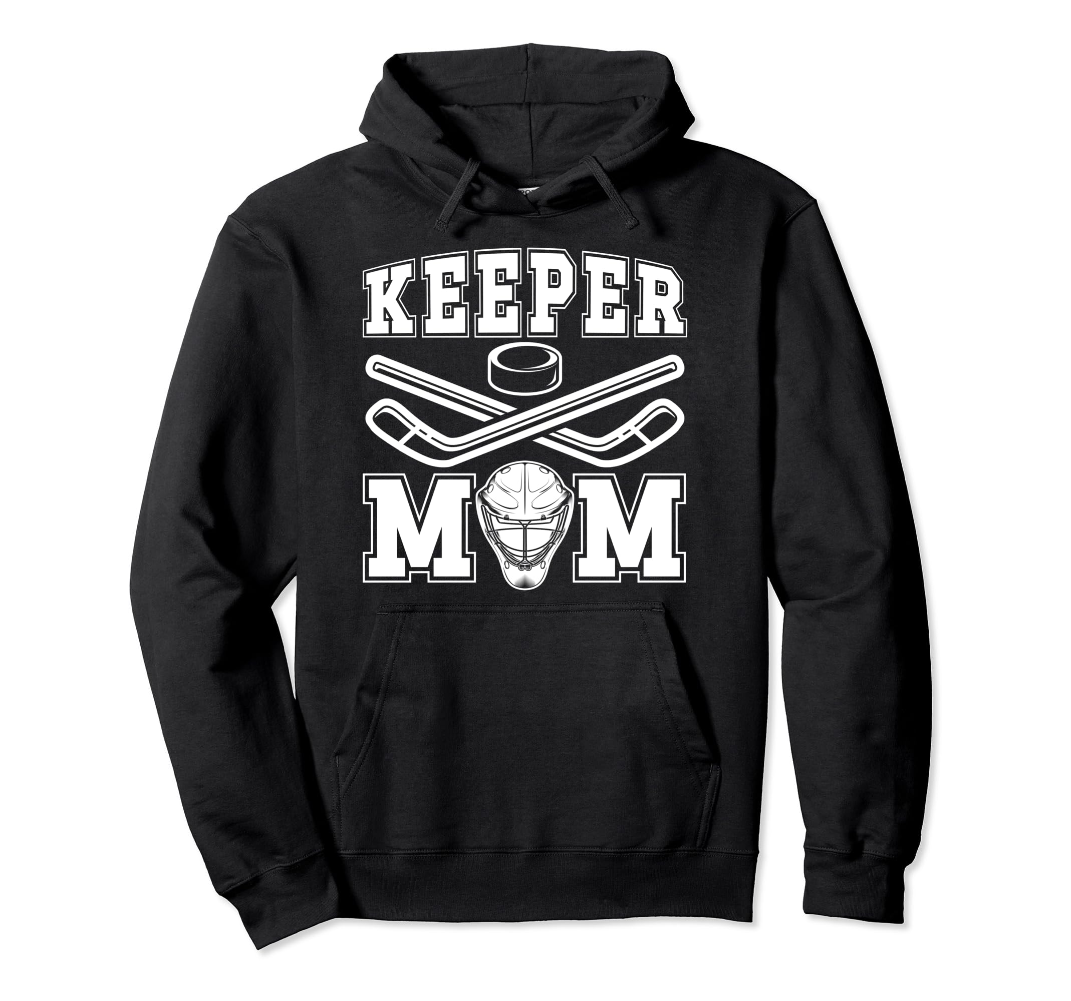 Ice Hockey Keeper Mom Ice Hockey Hoodie - Minimalist Print for Adults - T-Shirt, Sweatshirt, Hoodie