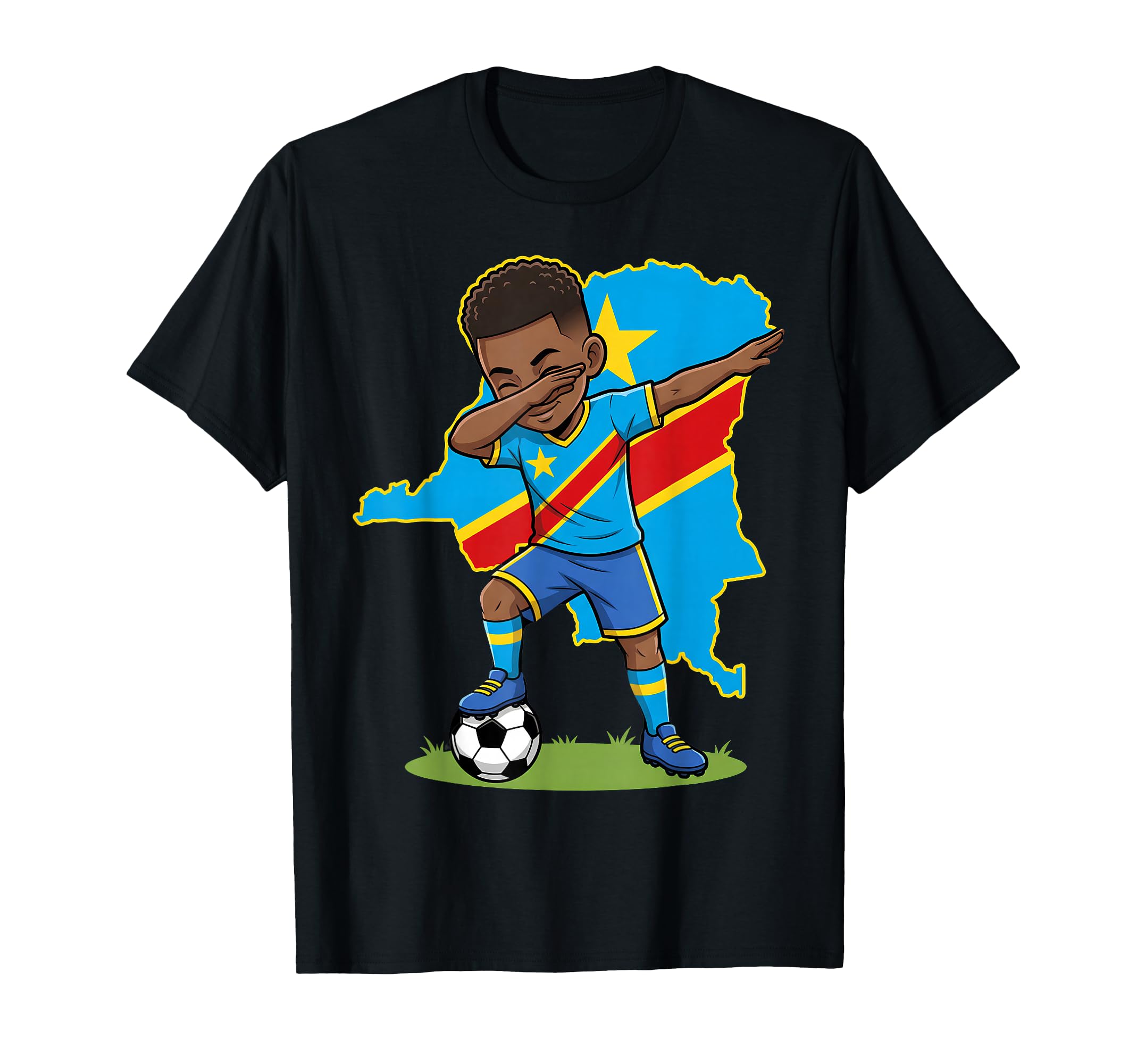 Dr Congo Soccer Dab Flag Football T-Shirt - Fun Novelty Design Men Women - T-Shirt, Sweatshirt, Hoodie