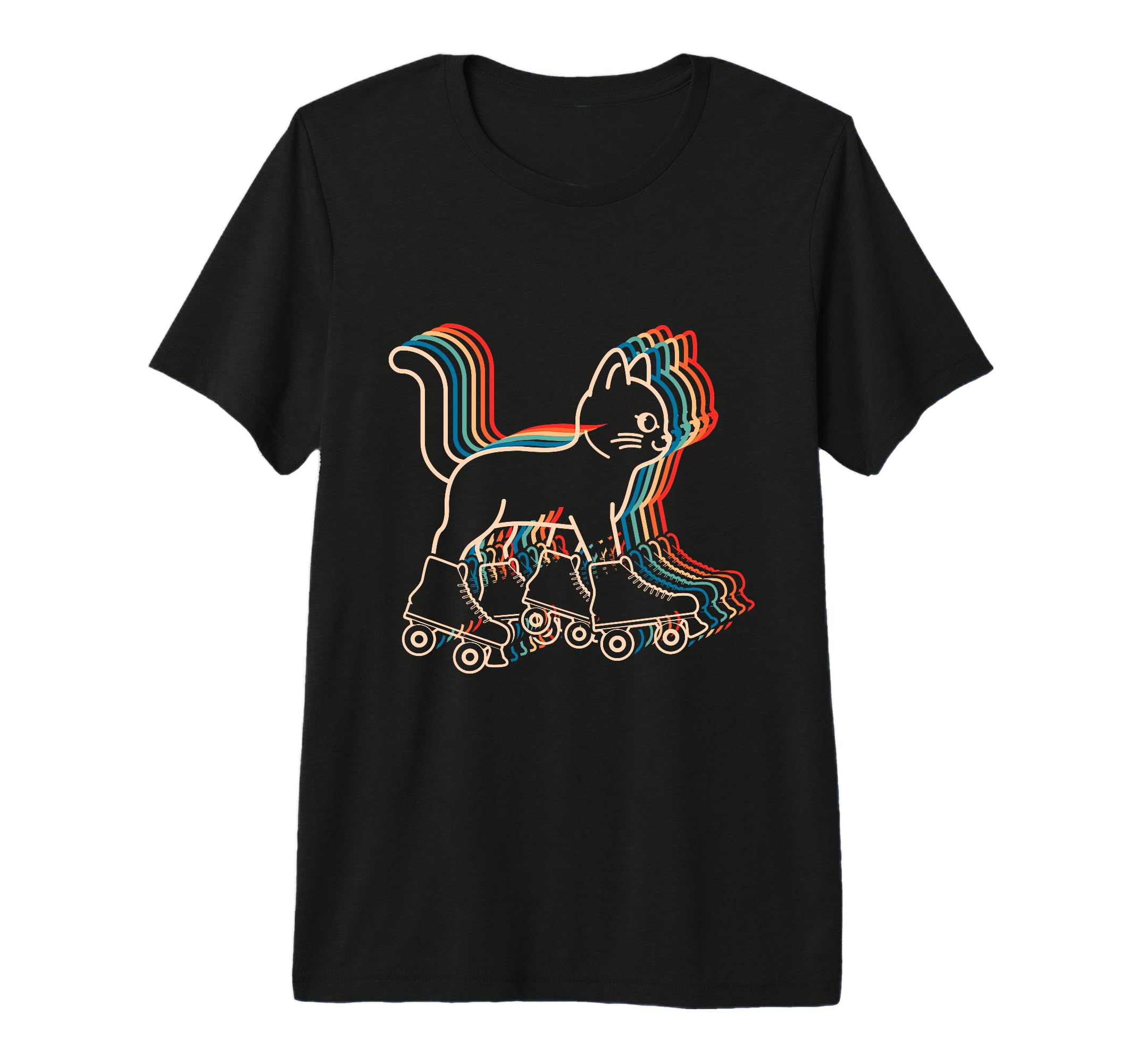 Cat Roller Skates Fun Skating T-Shirt - Unique Graphic for Adults - T-Shirt, Sweatshirt, Hoodie