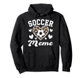 Soccer Meme Funny Leopard Heart Hoodie - Unique Graphic Unisex - T-Shirt, Sweatshirt, Hoodie