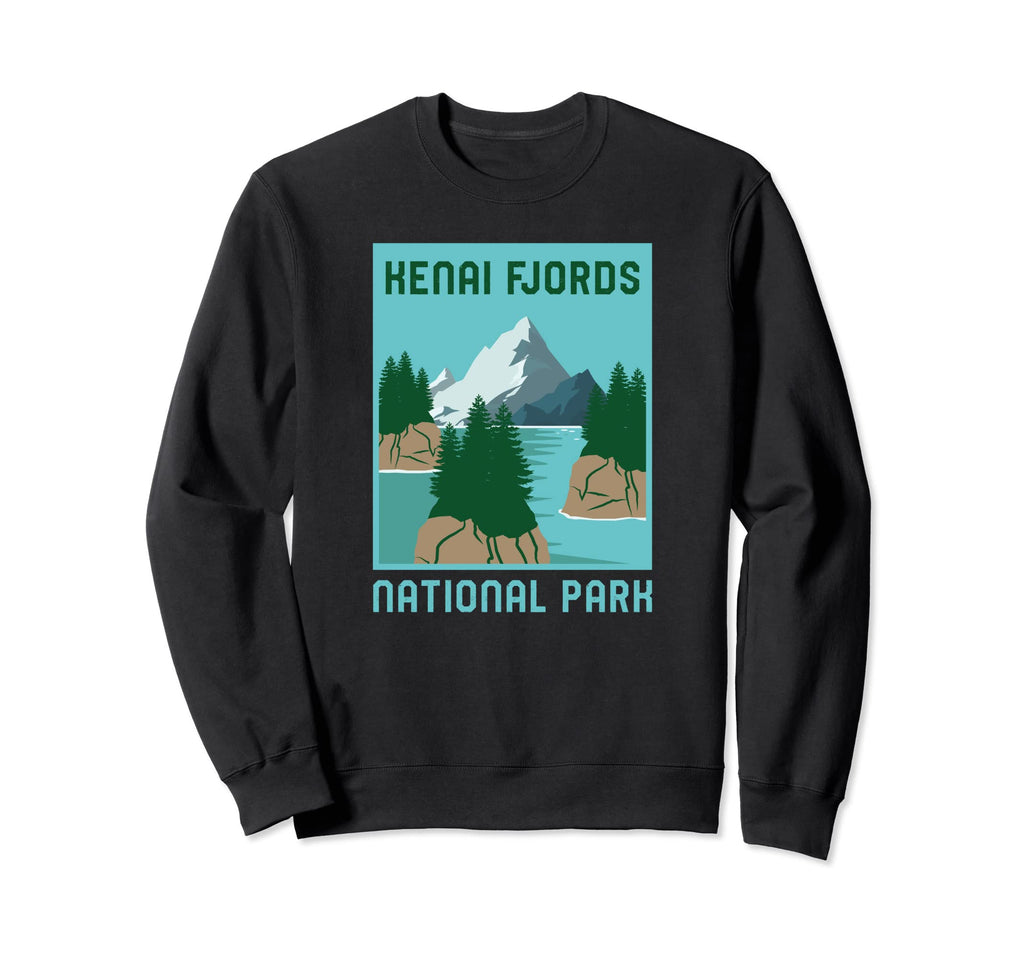 Kenai Fjords National Park Alaska Sweatshirt - Minimalist Print for Adults - T-Shirt, Sweatshirt, Hoodie