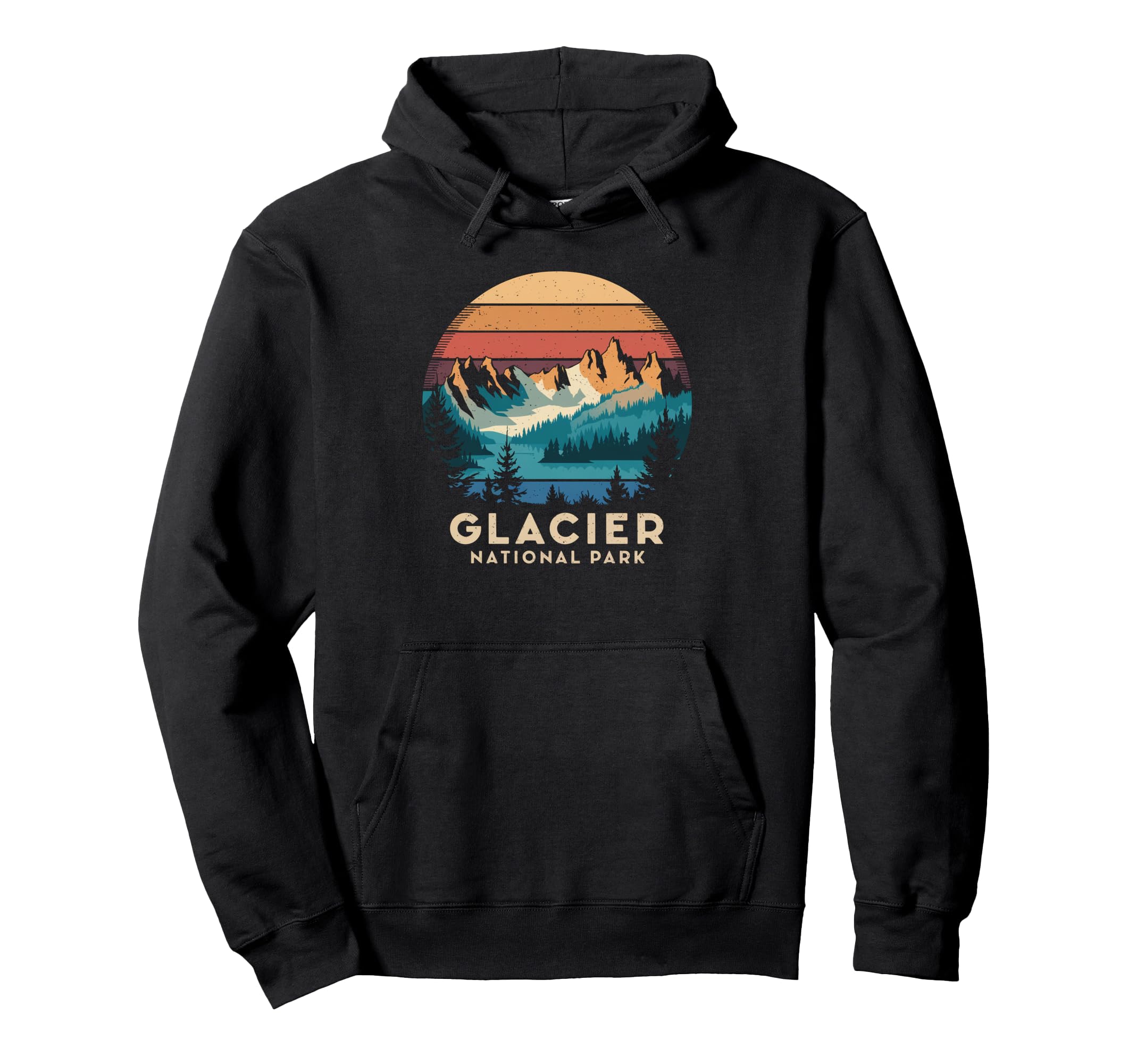Glacier National Park Scenic Montana Hoodie - Trendy Graphic Men Women - T-Shirt, Sweatshirt, Hoodie