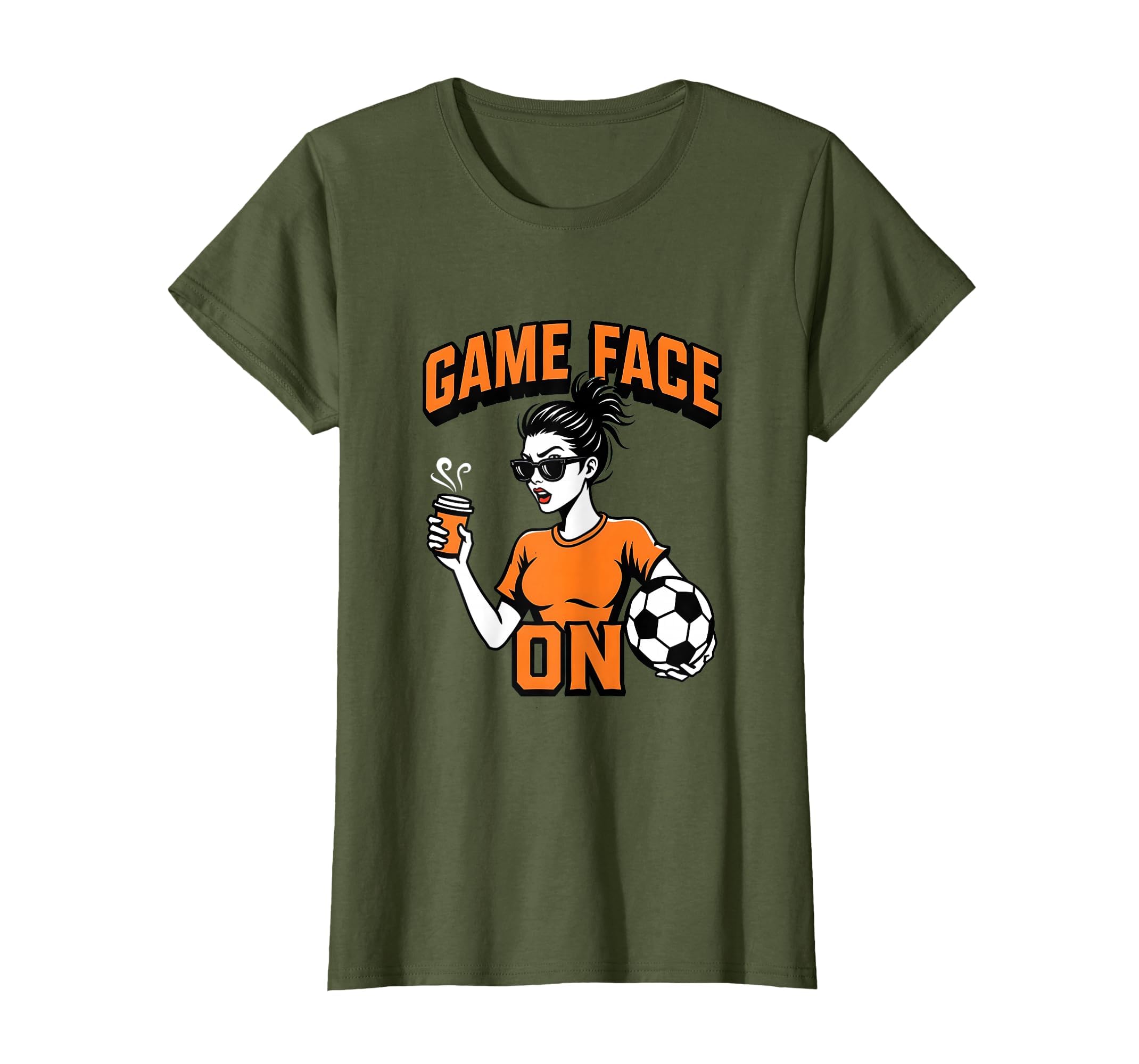 Game Face Proud Soccer Mom T-Shirt - Custom Art Print Unisex - T-Shirt, Sweatshirt, Hoodie