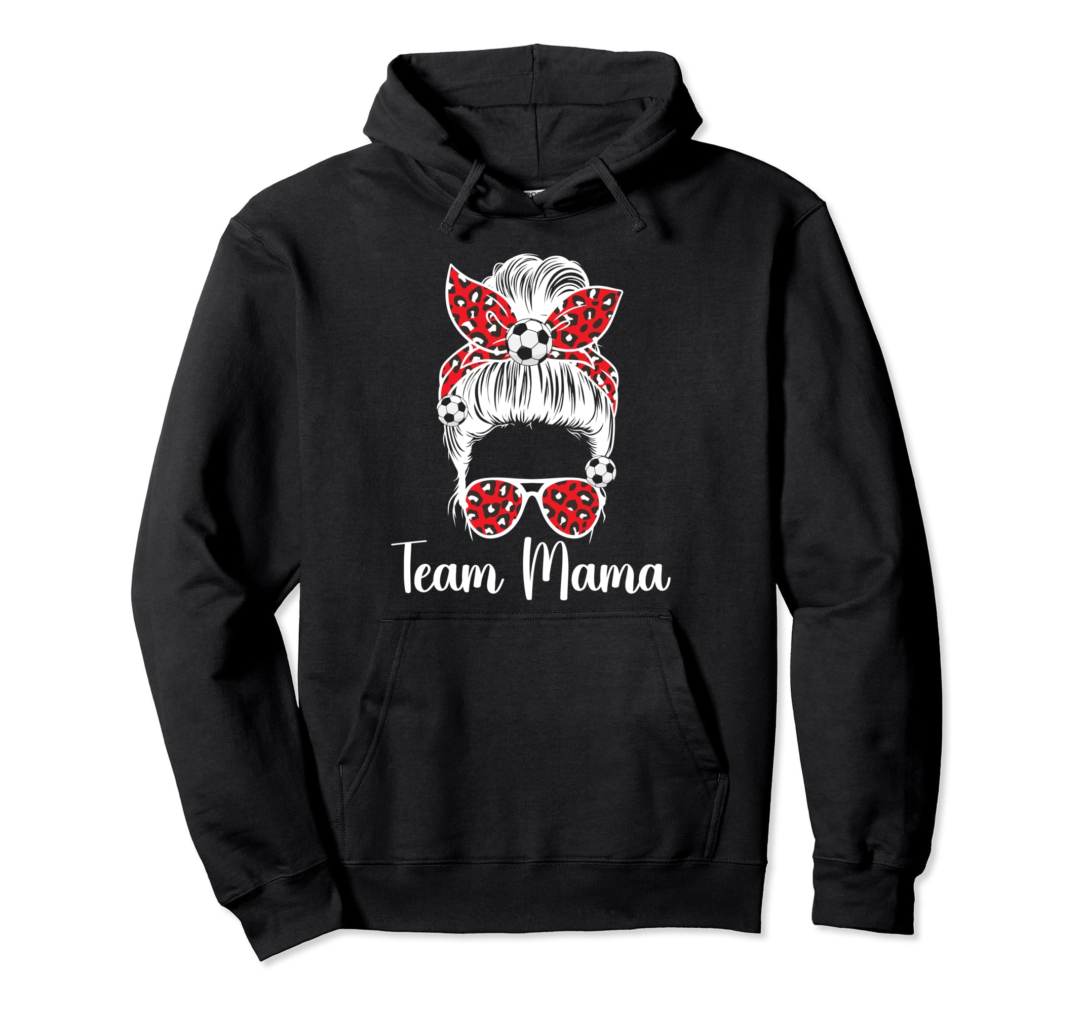 Soccer Team Mama Messy Bun Soccer Team Hoodie - Minimalist Print Unisex - T-Shirt, Sweatshirt, Hoodie