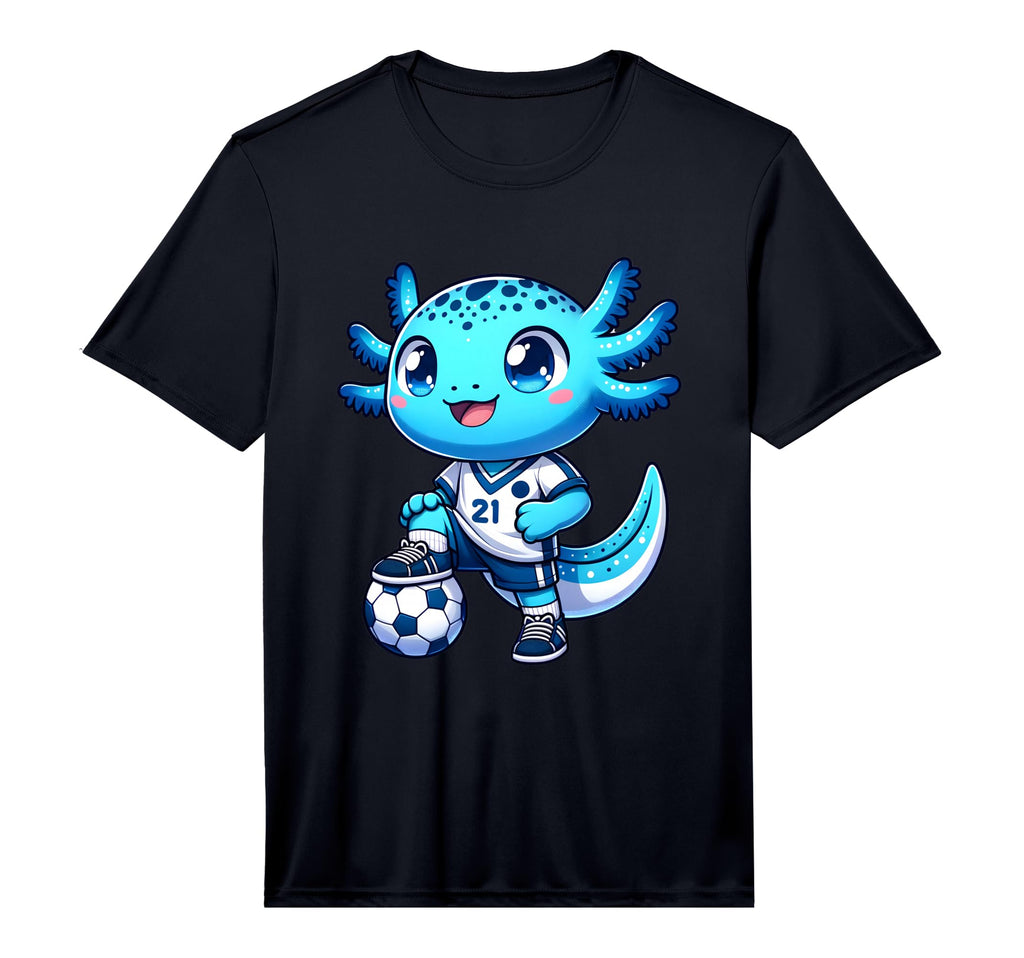 Funny Axolotl Soccer Player Performance T-Shirt - Unique Graphic Unisex - T-Shirt, Sweatshirt, Hoodie