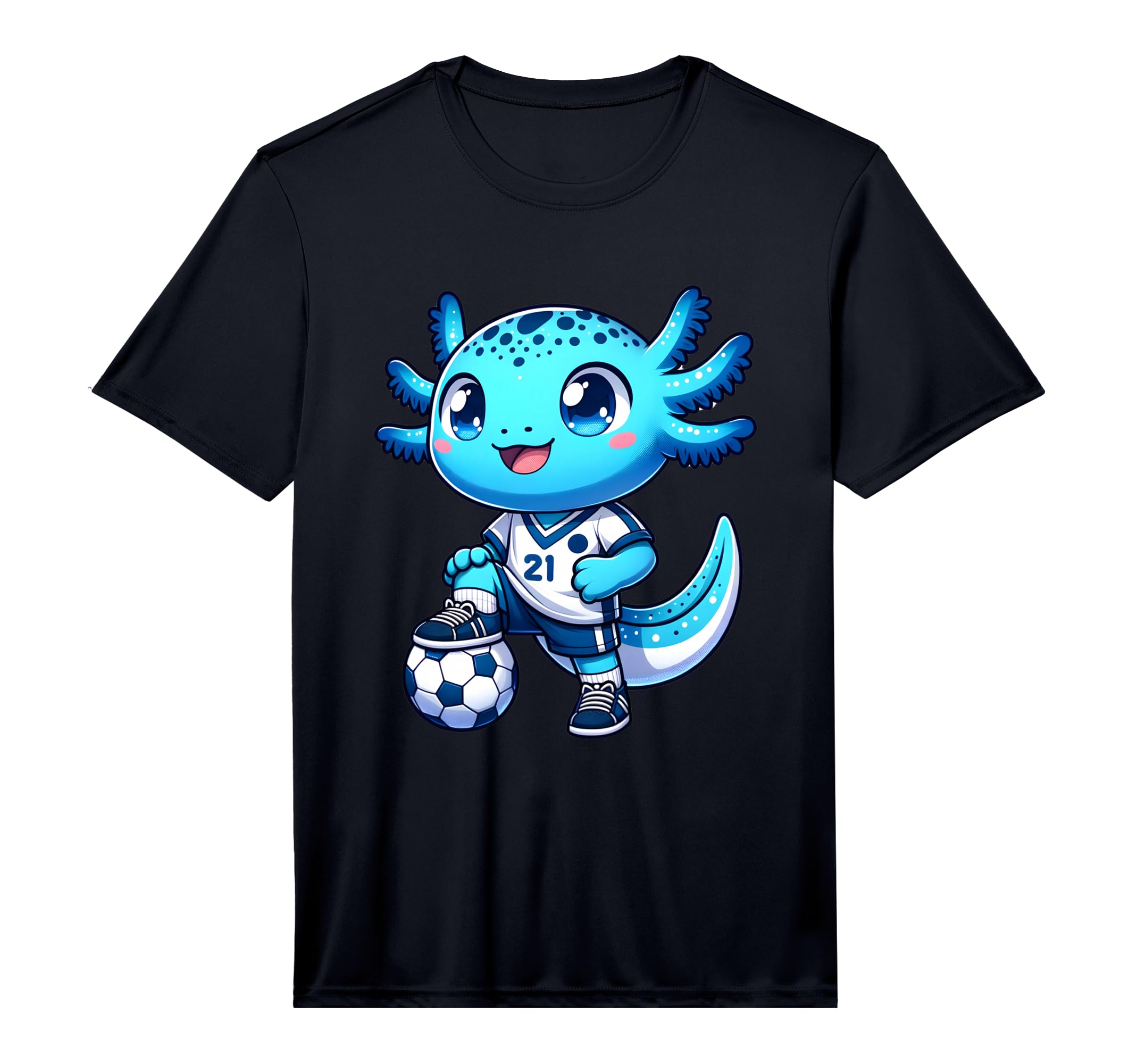 Funny Axolotl Soccer Player Performance T-Shirt - Unique Graphic Unisex - T-Shirt, Sweatshirt, Hoodie