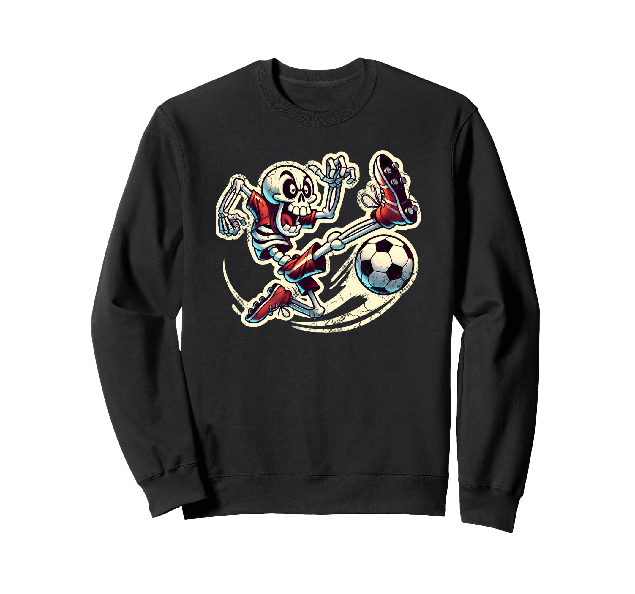 Halloween Soccer Player Kicking Sweatshirt - Aesthetic Graphic Unisex - T-Shirt, Sweatshirt, Hoodie