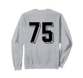 Number 75 Backside 80S 90S Team Jersey Sweatshirt - Unique Graphic Unisex - T-Shirt, Sweatshirt, Hoodie