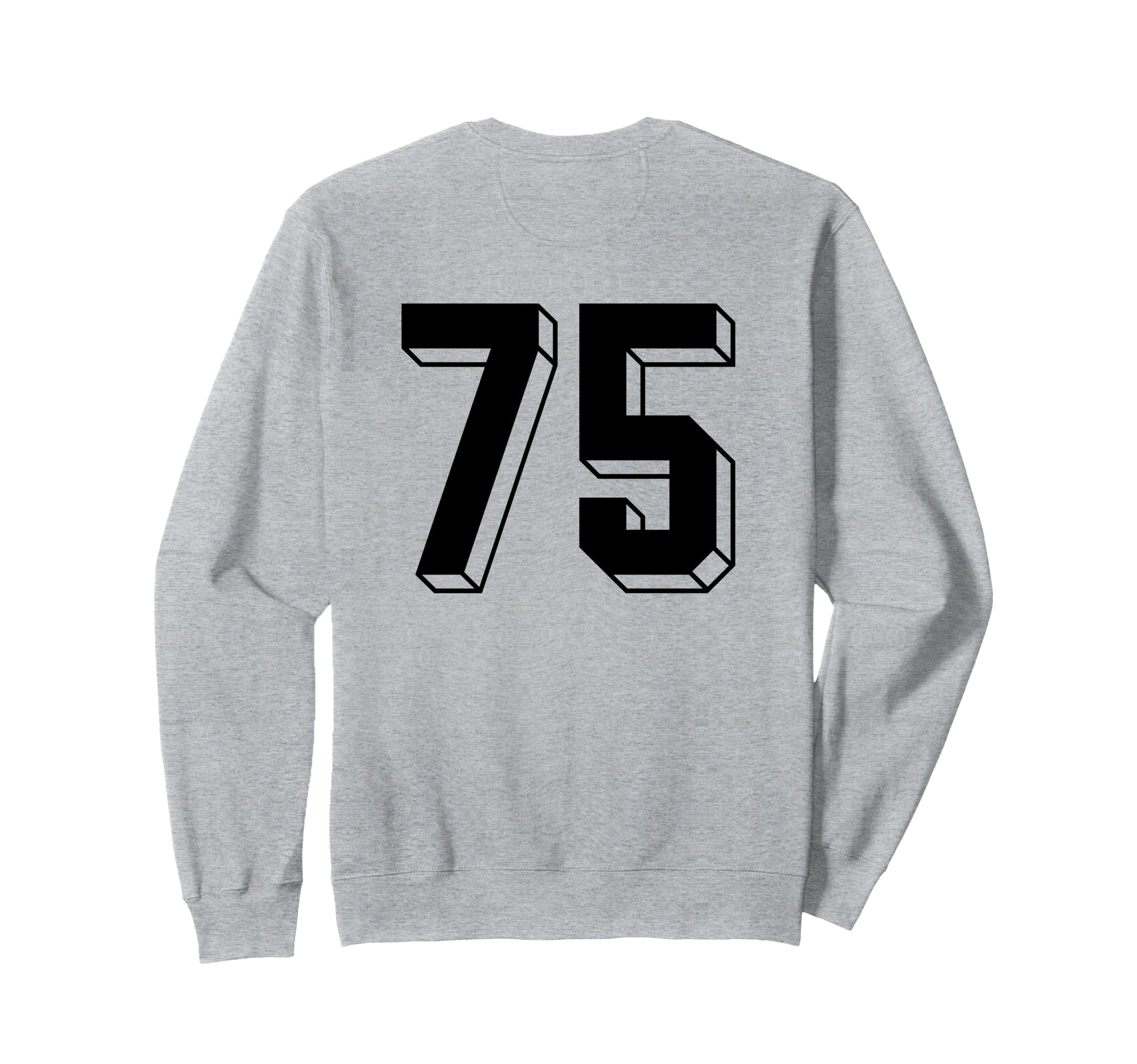 Number 75 Backside 80S 90S Team Jersey Sweatshirt - Unique Graphic Unisex - T-Shirt, Sweatshirt, Hoodie