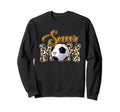 Soccer Mom Leopard Soccer Sports Sweatshirt - Trendy Graphic for Adults - T-Shirt, Sweatshirt, Hoodie