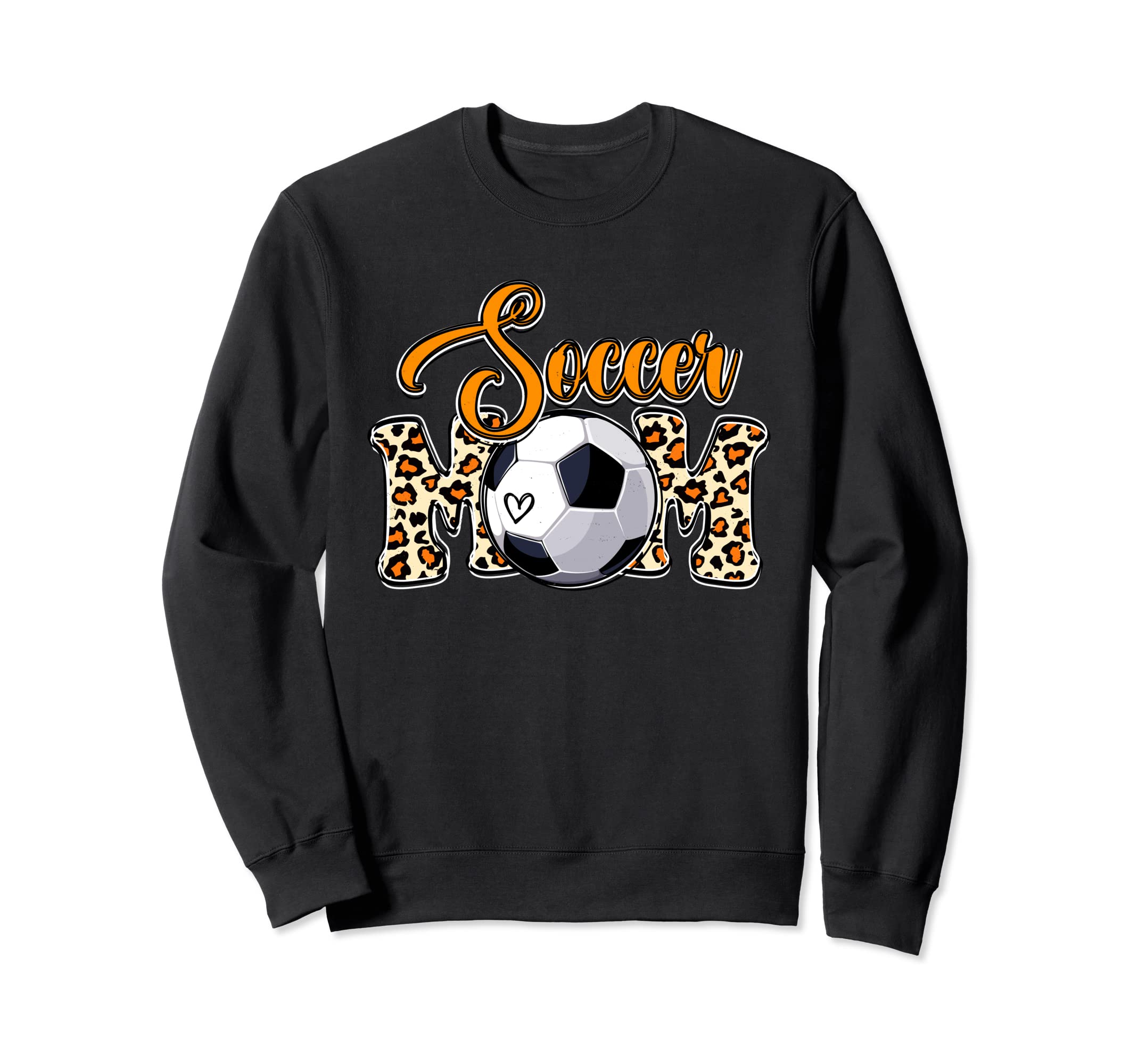 Soccer Mom Leopard Soccer Sports Sweatshirt - Trendy Graphic for Adults - T-Shirt, Sweatshirt, Hoodie