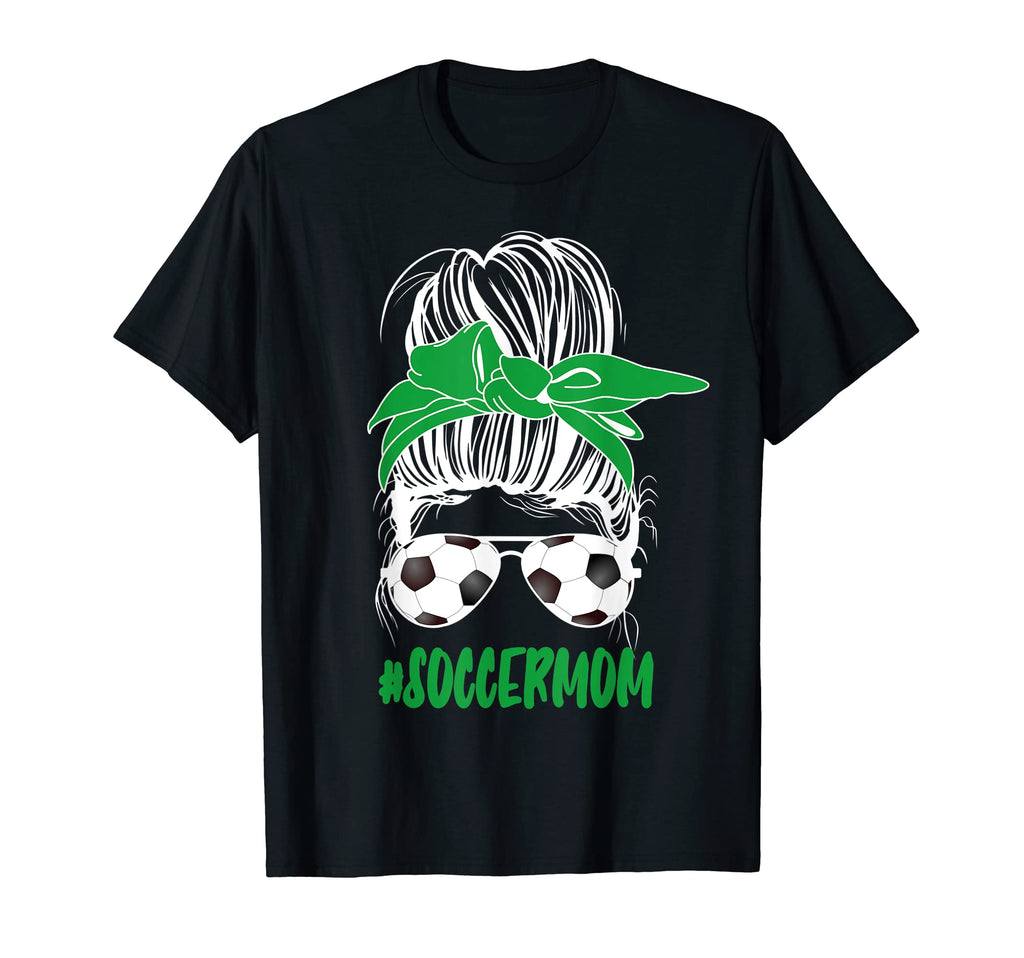 Messy Bun Soccer Mom Glasses T-Shirt - Casual Everyday Wear for Adults - T-Shirt, Sweatshirt, Hoodie