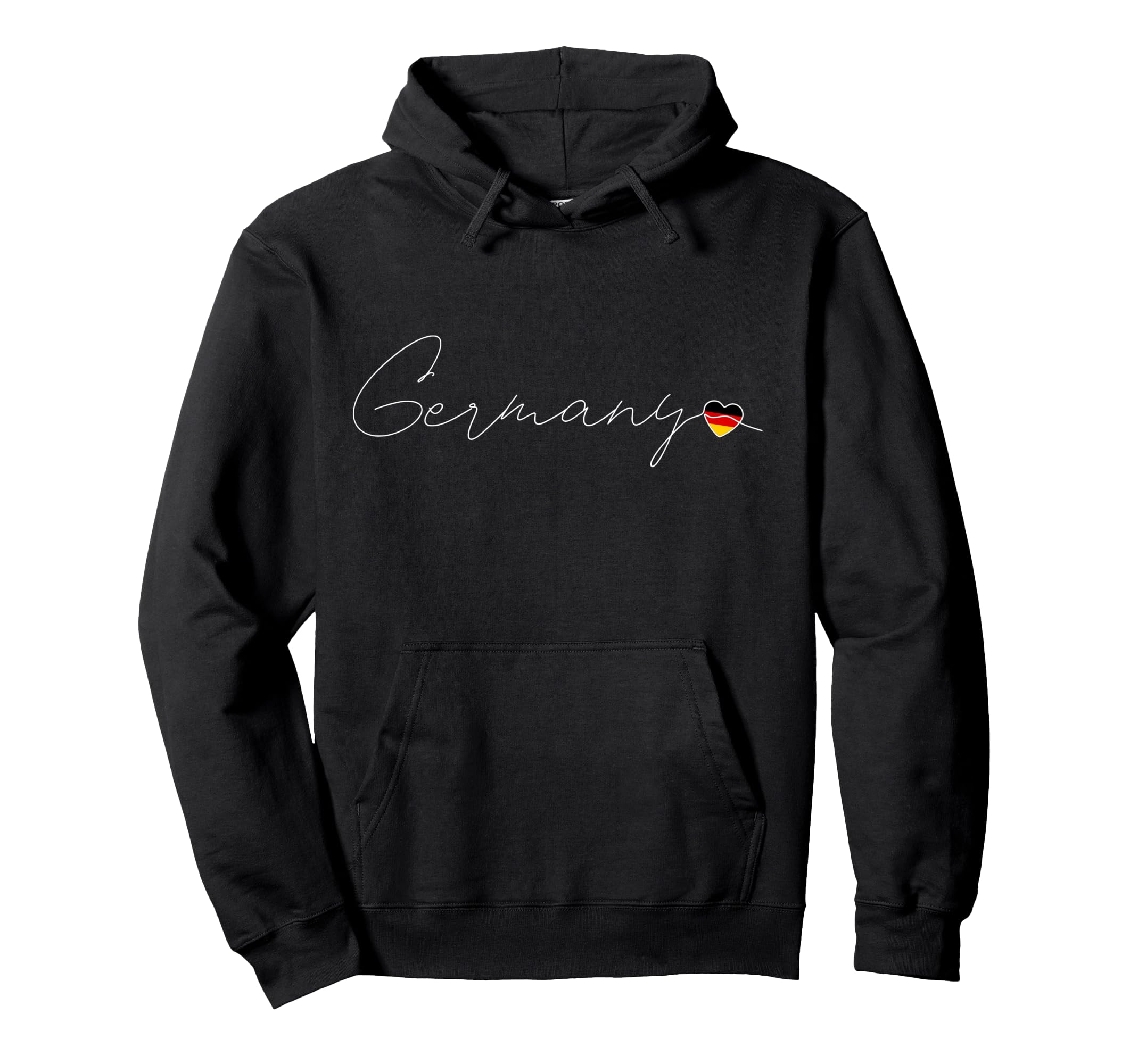 Deutschland Simple Love German Flag Hoodie - Trendy Graphic for Adults - T-Shirt, Sweatshirt, Hoodie