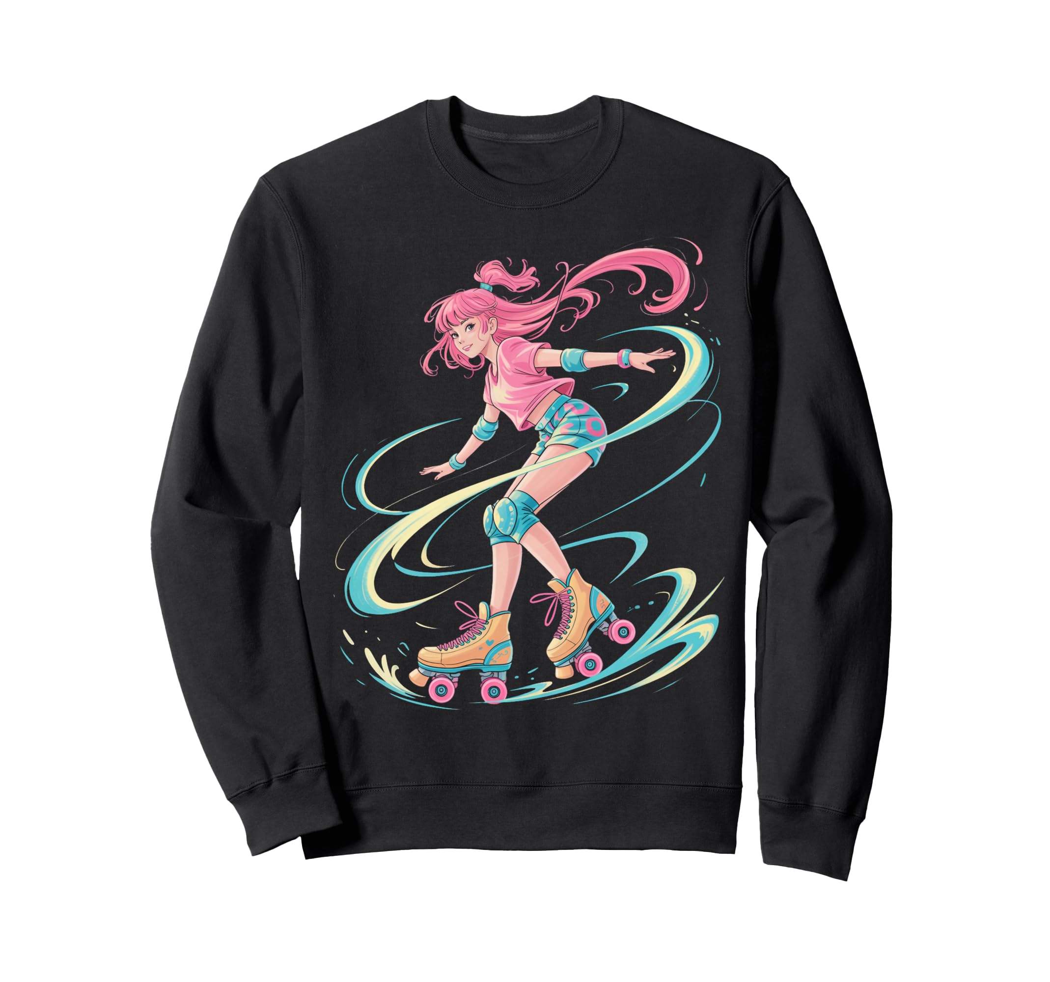 Japanese Anime Roller Skate Japan Sweatshirt - Streetwear Style Unisex - T-Shirt, Sweatshirt, Hoodie