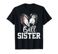 Ball Sister Heart Baseball Soccer Ball Hoodie - Custom Art Print Men Women - T-Shirt, Sweatshirt, Hoodie