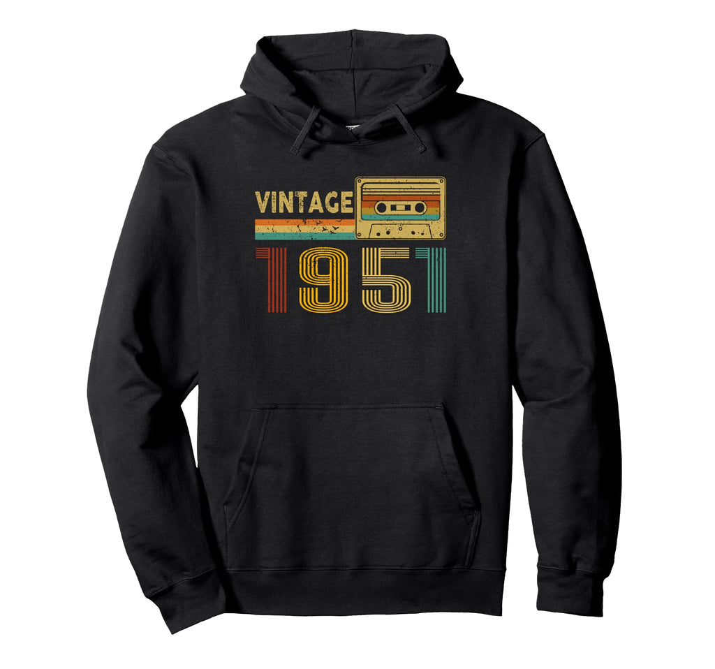 1951 Birth Birthday Cassette Tape Year Hoodie - Trendy Graphic for Adults - T-Shirt, Sweatshirt, Hoodie
