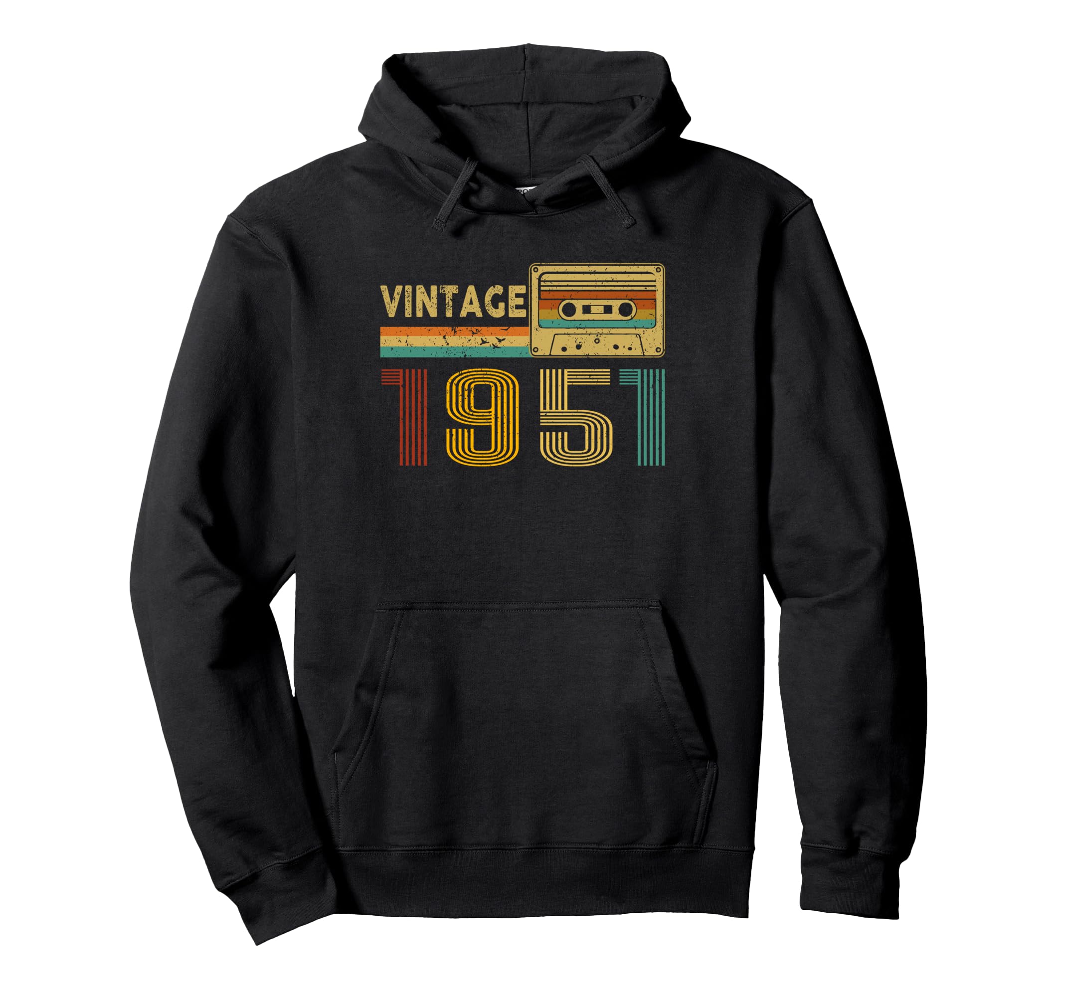 1951 Birth Birthday Cassette Tape Year Hoodie - Trendy Graphic for Adults - T-Shirt, Sweatshirt, Hoodie