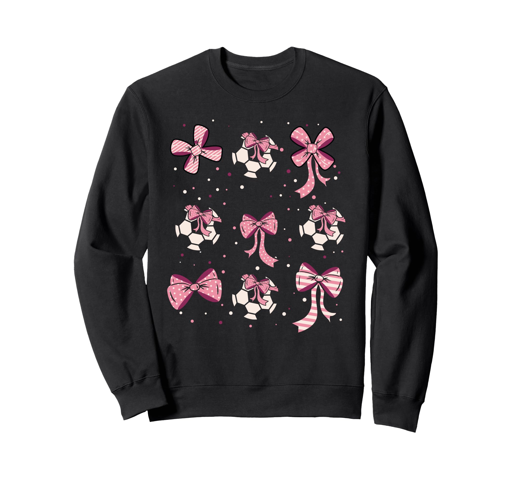Soccer Ball Coquette Bow Game Day Sweatshirt - Unique Graphic Unisex - T-Shirt, Sweatshirt, Hoodie