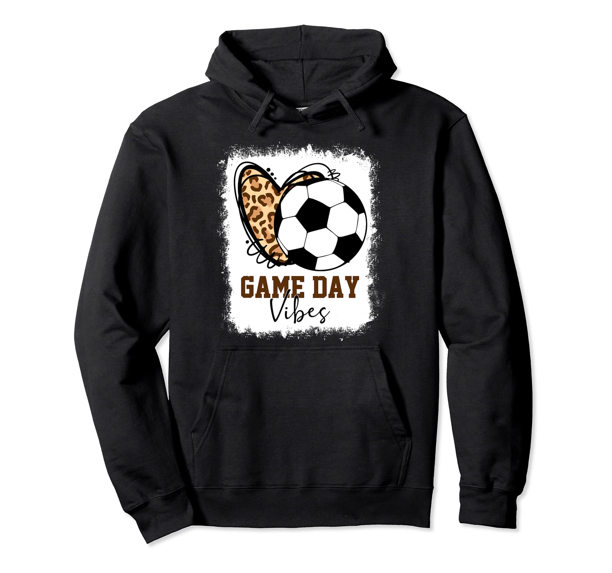 Bleached Soccer Game Day Vibes Soccer Hoodie - Minimalist Print Men Women - T-Shirt, Sweatshirt, Hoodie