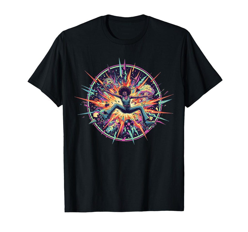 Roller Disco Apocalypse Explosive Skates T-Shirt - Novelty Apparel Unisex - T-Shirt, Sweatshirt, Hoodie
