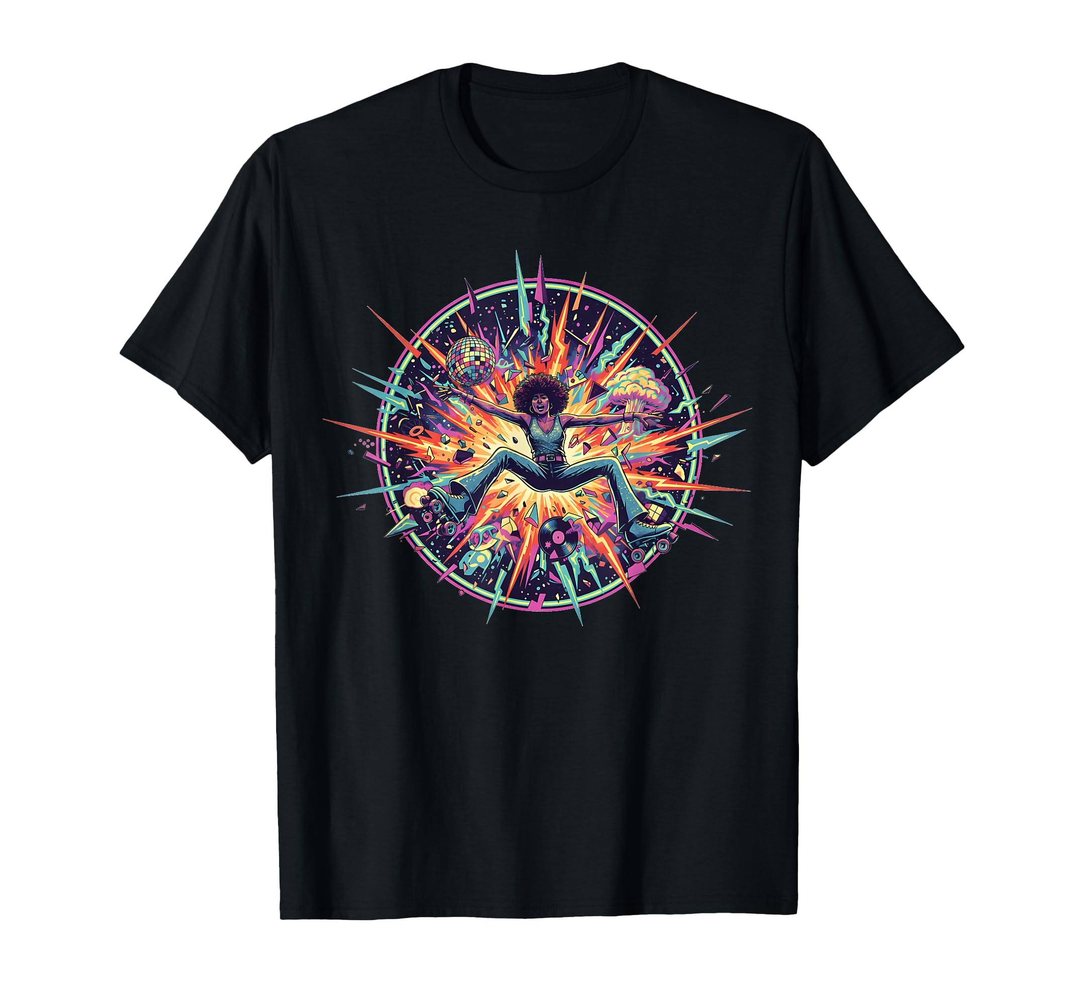 Roller Disco Apocalypse Explosive Skates T-Shirt - Novelty Apparel Unisex - T-Shirt, Sweatshirt, Hoodie
