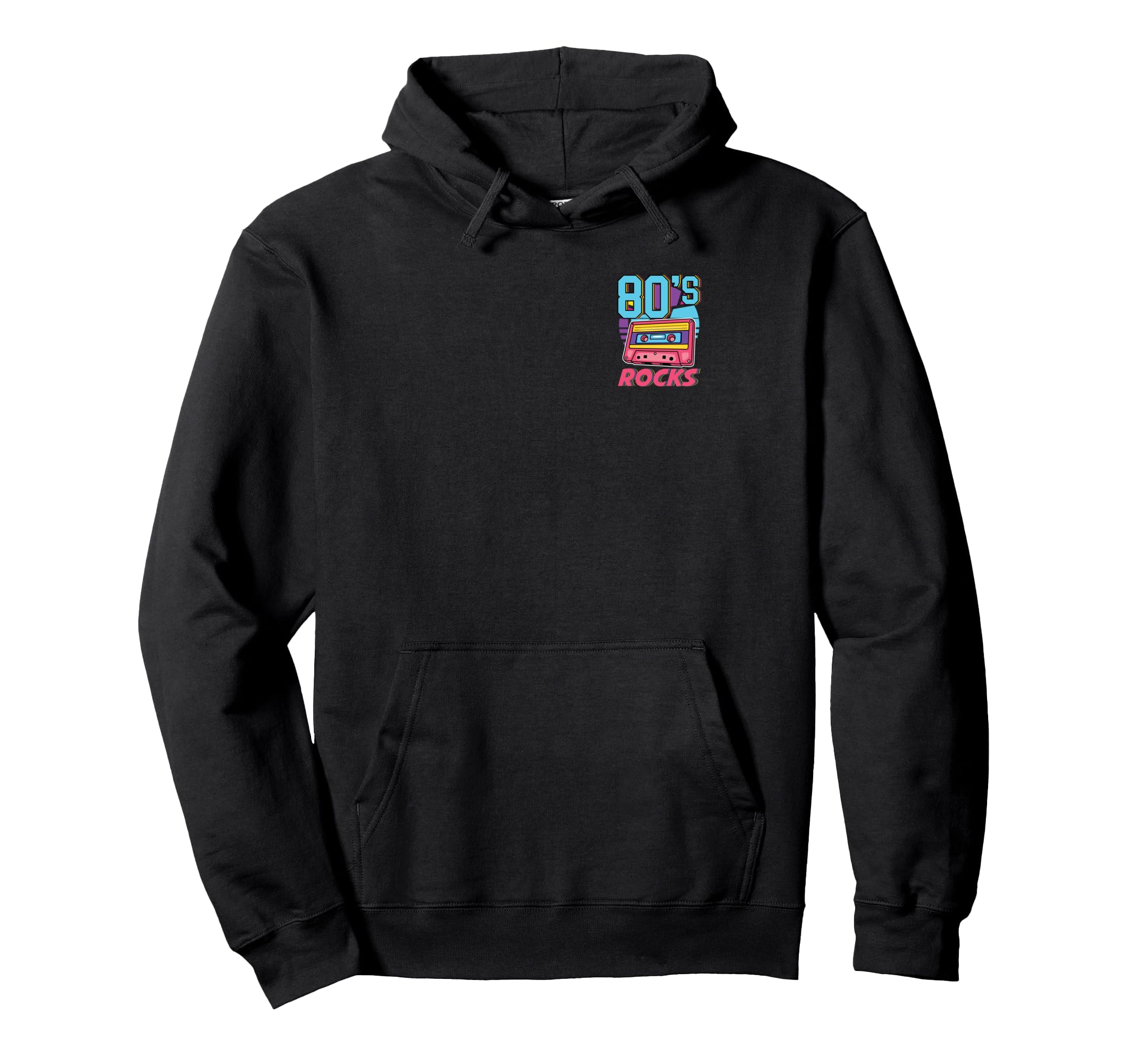 80S Rocks Cassette Tape Vibes Hoodie - Casual Everyday Wear for Adults - T-Shirt, Sweatshirt, Hoodie